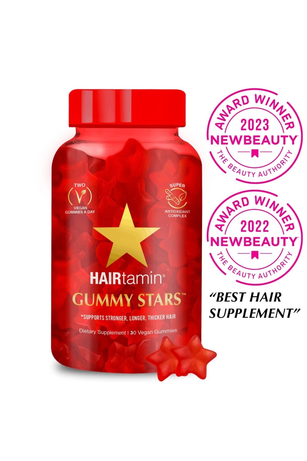 ویتامین مو GUMMY STARS VEGAN 60 HAIR VITAMIN HAIRtamin