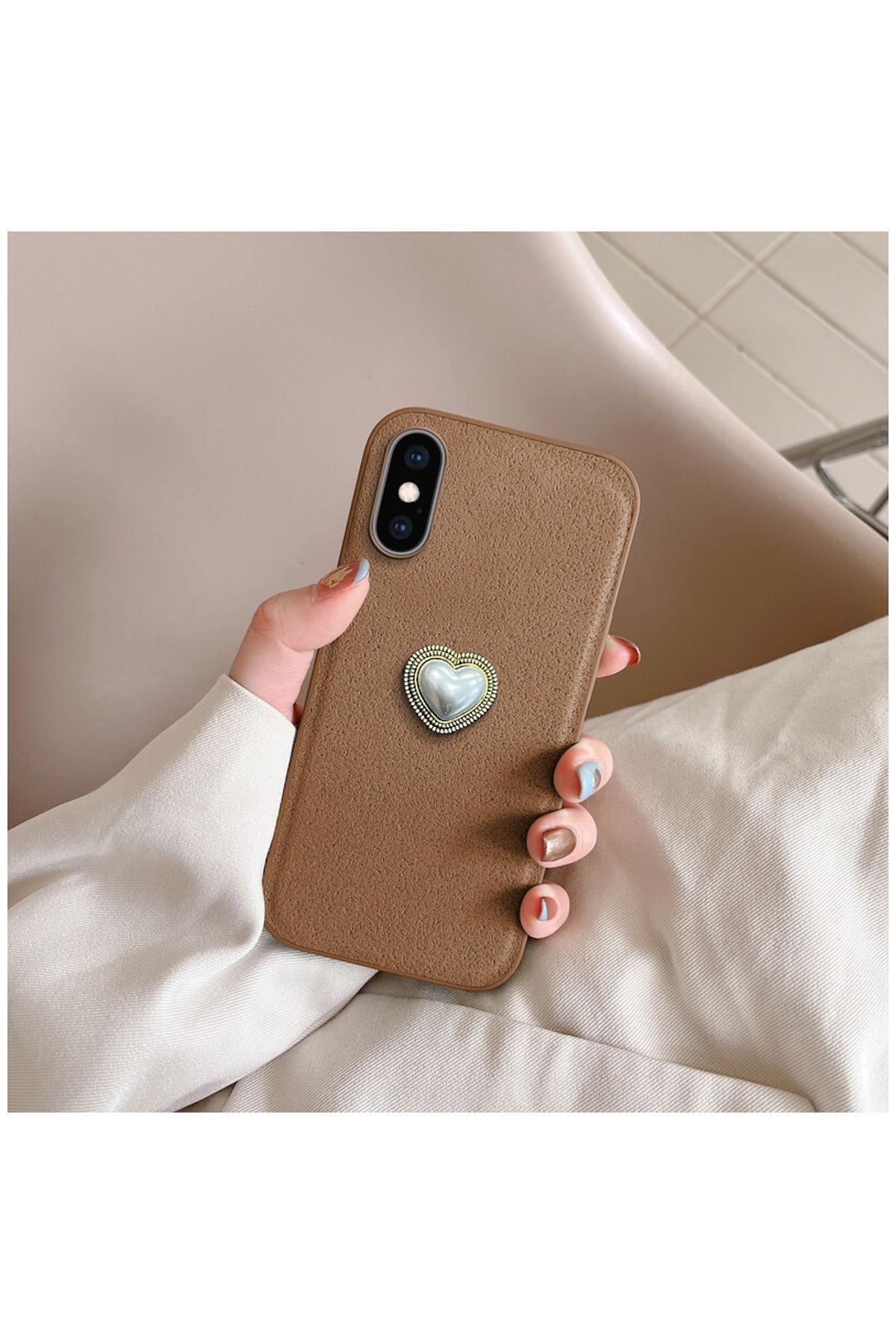 کاور و قاب سازگار APPLE IPHONE XS سیلیکونی ZEBANA VELVIX قهوه ای روشن اورجینال Zebana