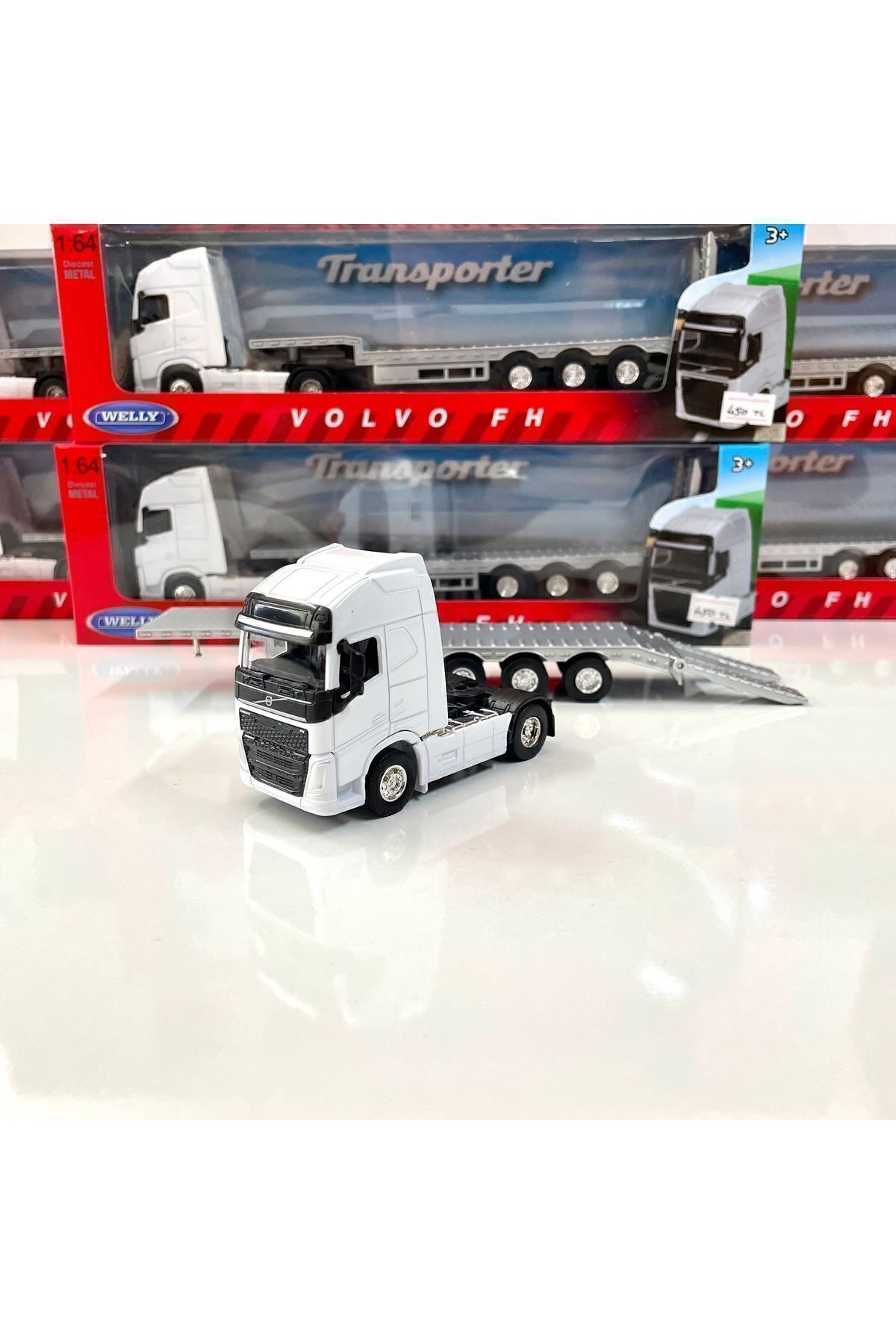 مدل خودرو VOLVO FH TRANSPORTER TRUCK 1 64 SCALE WELLY DIECAST METAL MODEL CAR اورجینال WELLY