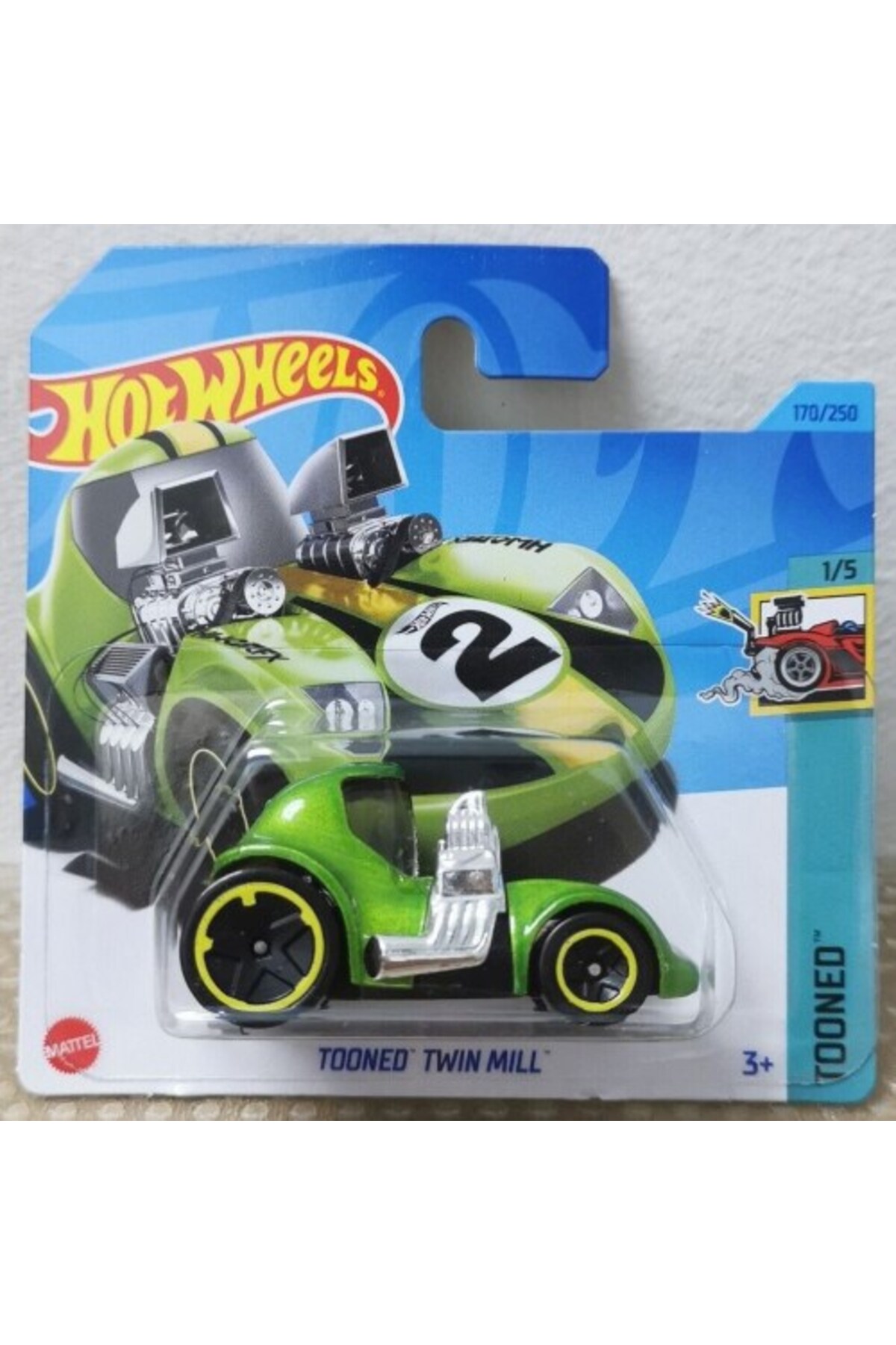 ماشین اسباب بازی TOONED TWIN MILL HKH14 هات ویلز اورجینال HOT WHEELS