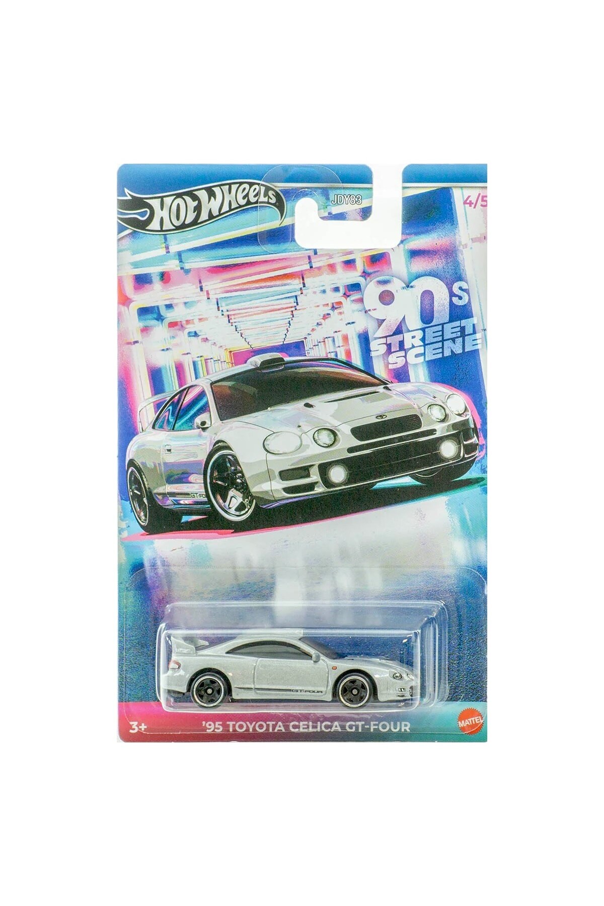مدل خودرو صحنه خیابان دهه 90 '95 تویوتا سلیکا GT FOUR GDG44 JCB60 از ترکیه HOT WHEELS