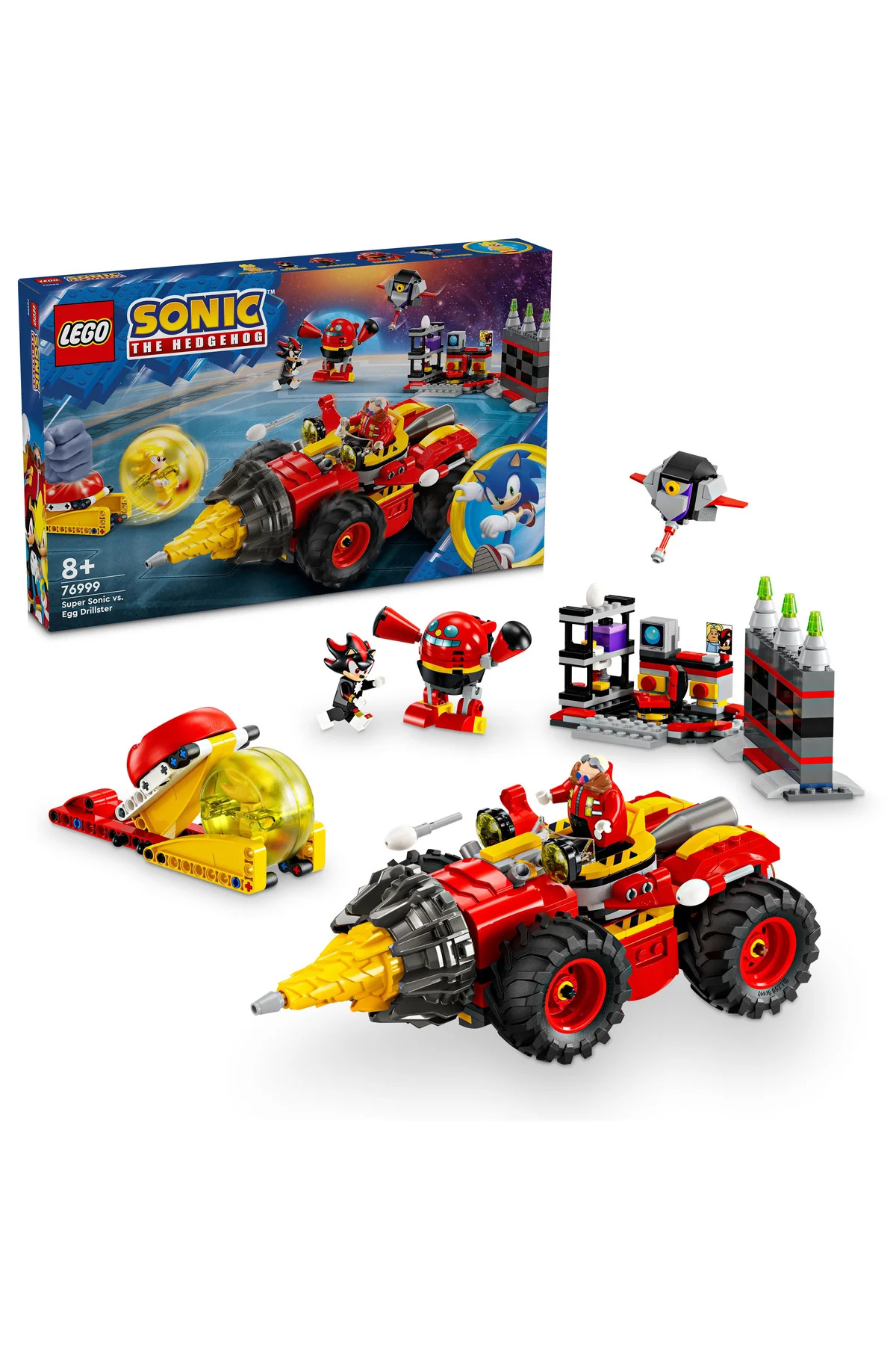 لگو و اسباب بازی های ساخت محور ® SONIC THE HEDGEHOG™ SUPER VS. EGG DRILLSTER 76999 8+ ست ساختمان خلاق 590P اورجینال LEGO