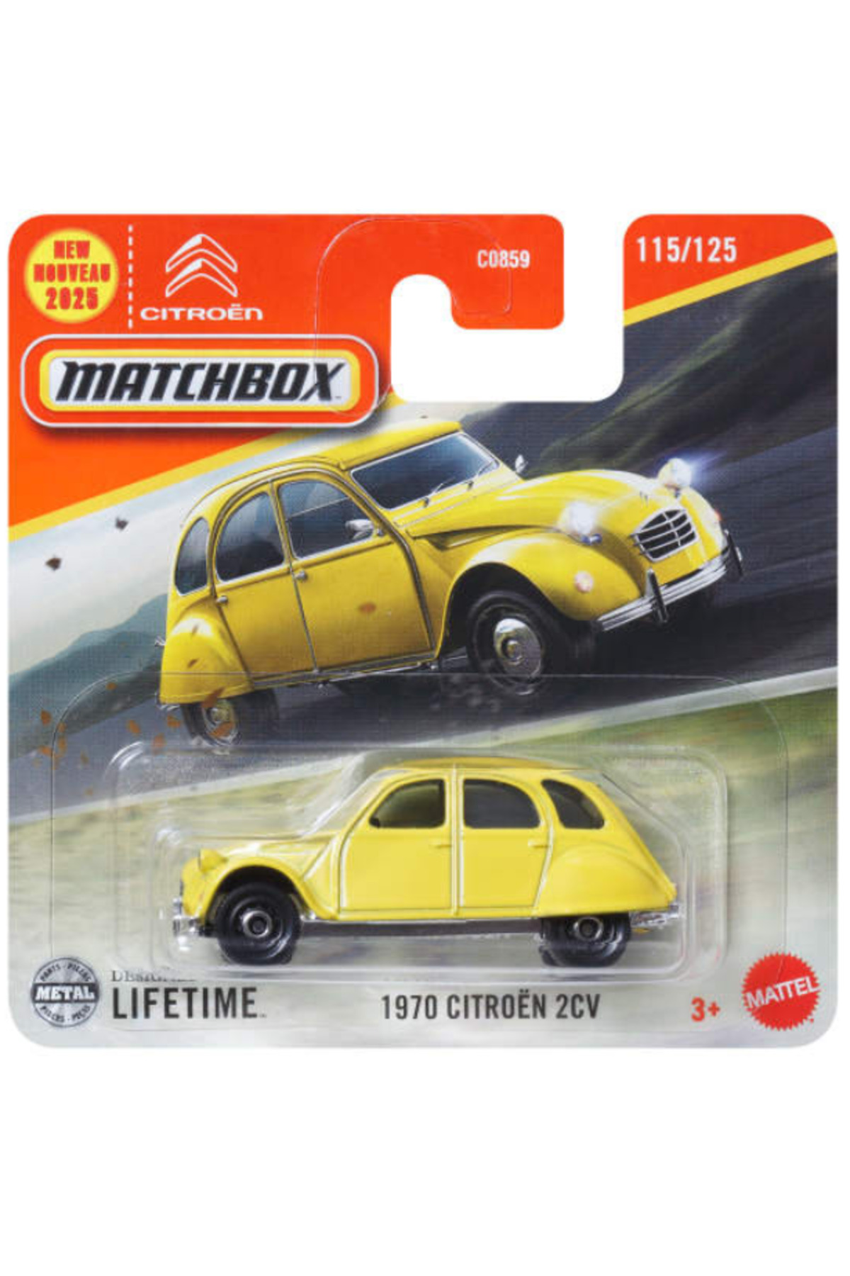 ماشین اسباب بازی MATCHBOX 1970 CITROEN 2CV TOY CAR 1 64 مقیاس هات ویلز اورجینال HOT WHEELS