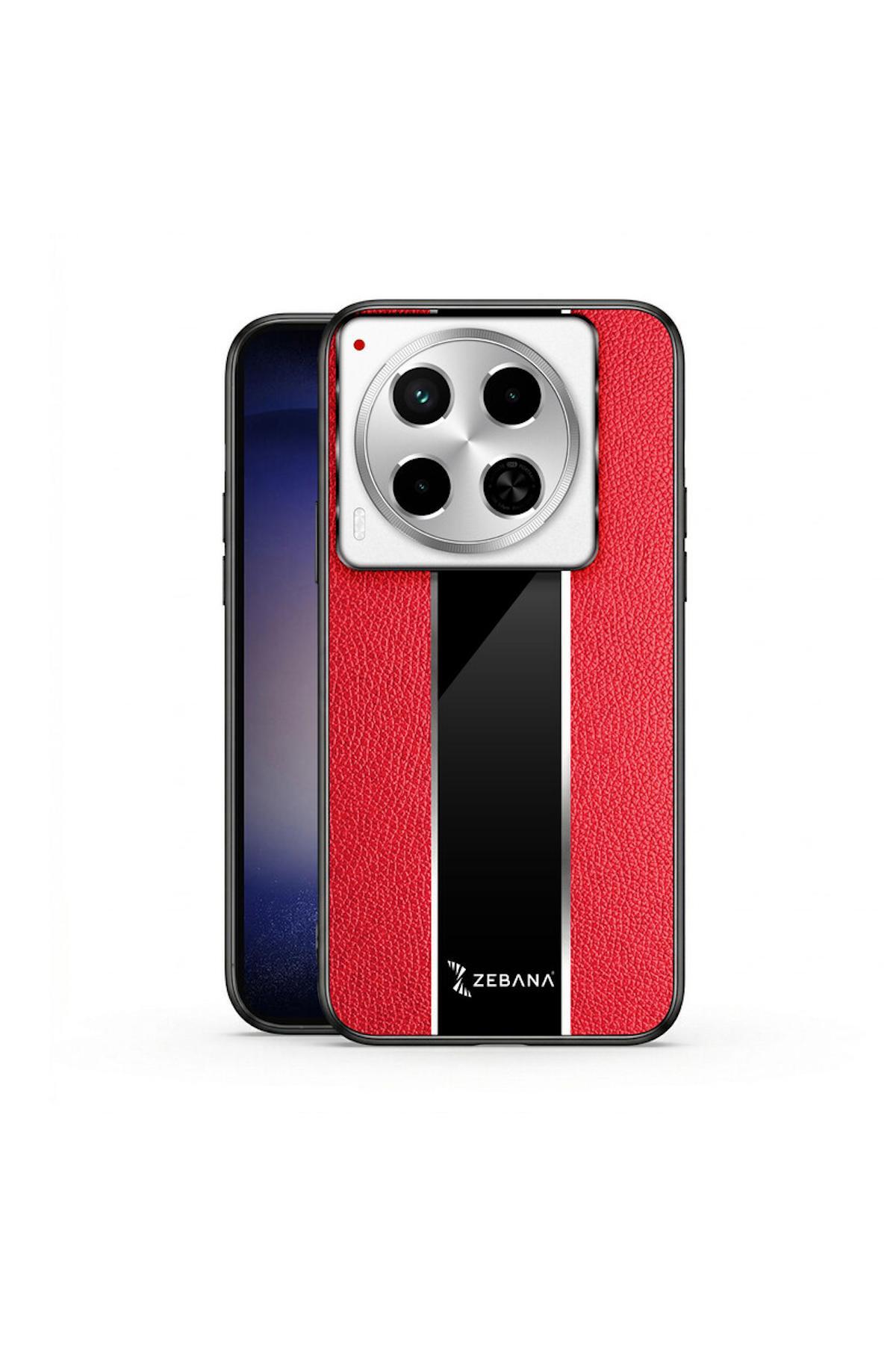 کاور و قاب TECNO CAMON 30 PRO COMPATIBLE CASE چرمی PREMIUM RED اورجینال Zebana