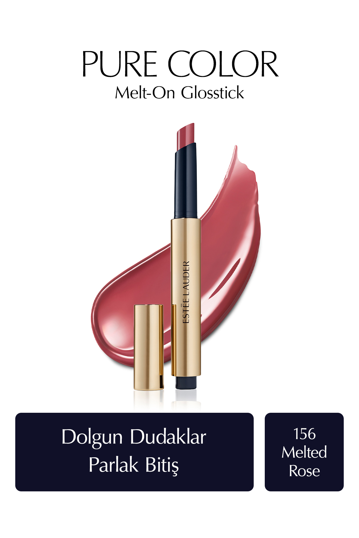 رژ لب ذوب رنگ خالص ON TRINKER مؤثر GLOSTICK DOLGIZER رنگ: 156 گل رز شده Estee Lauder