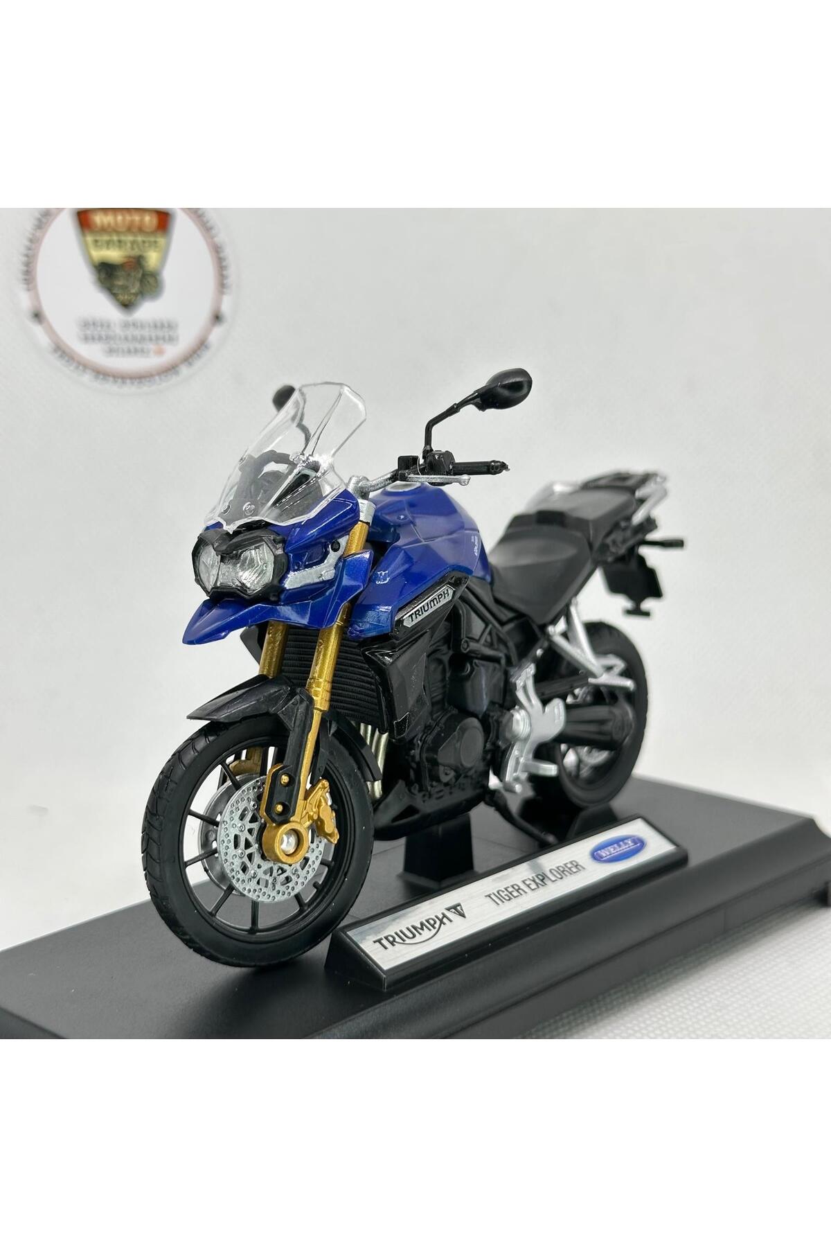 مدل خودرو TRIUMPH EXPLORER 1:18 SCALE DIECAST MODEL MOTORCYCLE – دارای مجوز اسباب بازی و مجسمه فلزی اورجینال MotoGarage