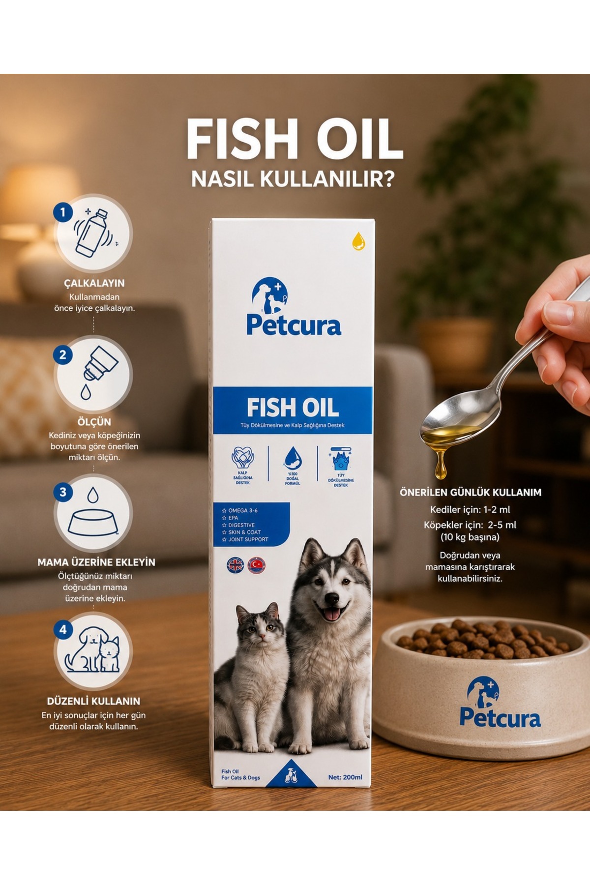 مجموعه سه‌تایی مکمل حیوانات خانگی پت‌کورا PETCURA، مدل EDS-01