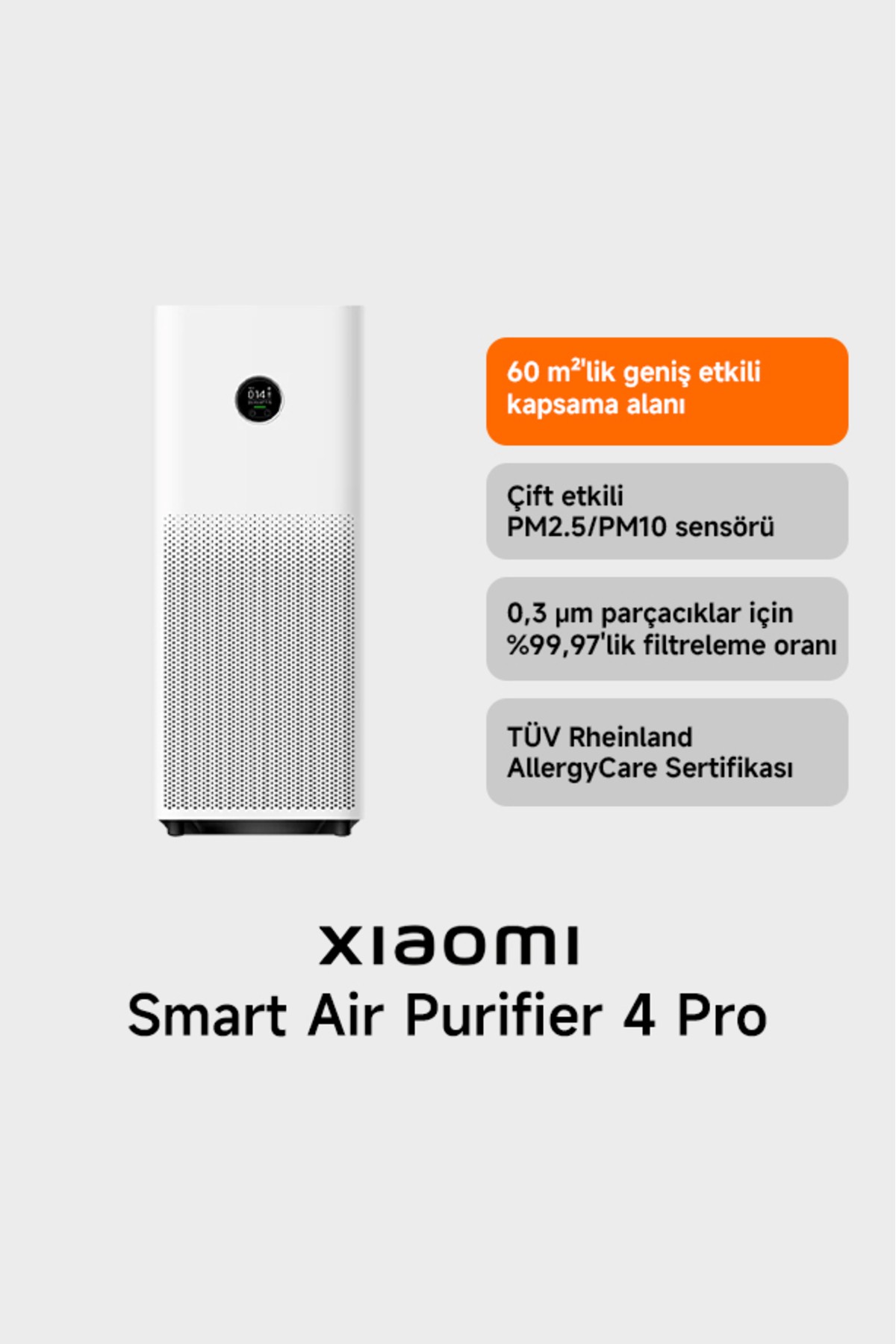 تصفیه کننده هوا هوای هوشمند 4 پرو دستگاه تضمینی ترکیه اورجینال Xiaomi