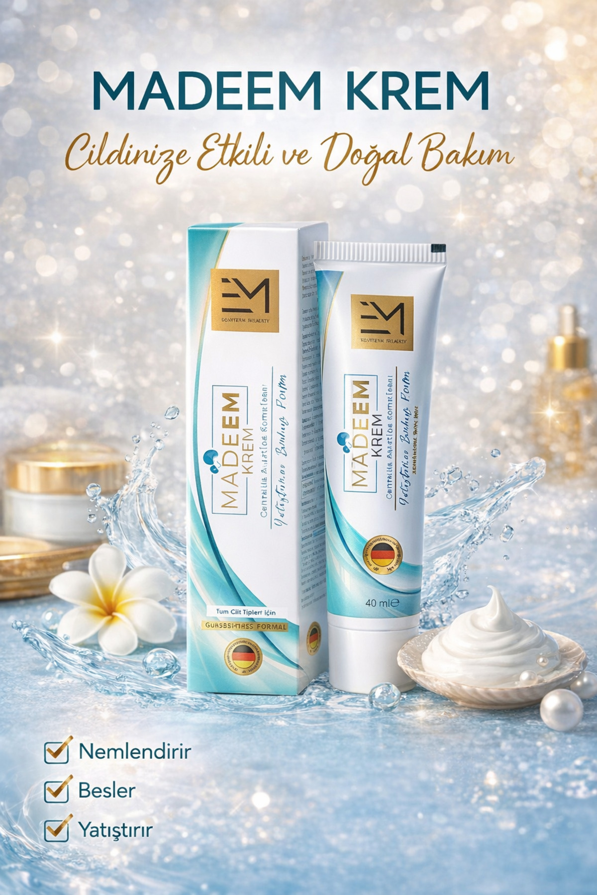 کرم بدن MADEEM DAILY CARE CREAM CENTRELA ASIATICA WORTARYON 40 میلی لیتر سنتلا EM AMANOS BEAUTY