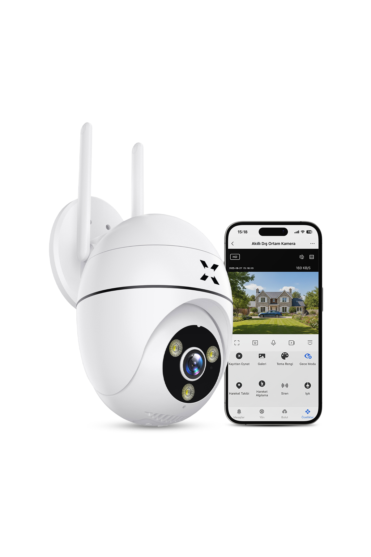 دوربین امنیتی فضای باز زنون اسمارت Xenon Smart مدل X7268، 1440p و 4MP سفید