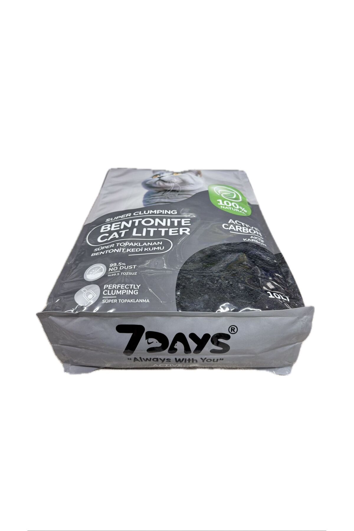 خاک گربه بنتونیتی کلوخه‌شونده ۱۰ لیتری، ۲ بسته، سون ۷ دیز SEVEN 7 DAYS