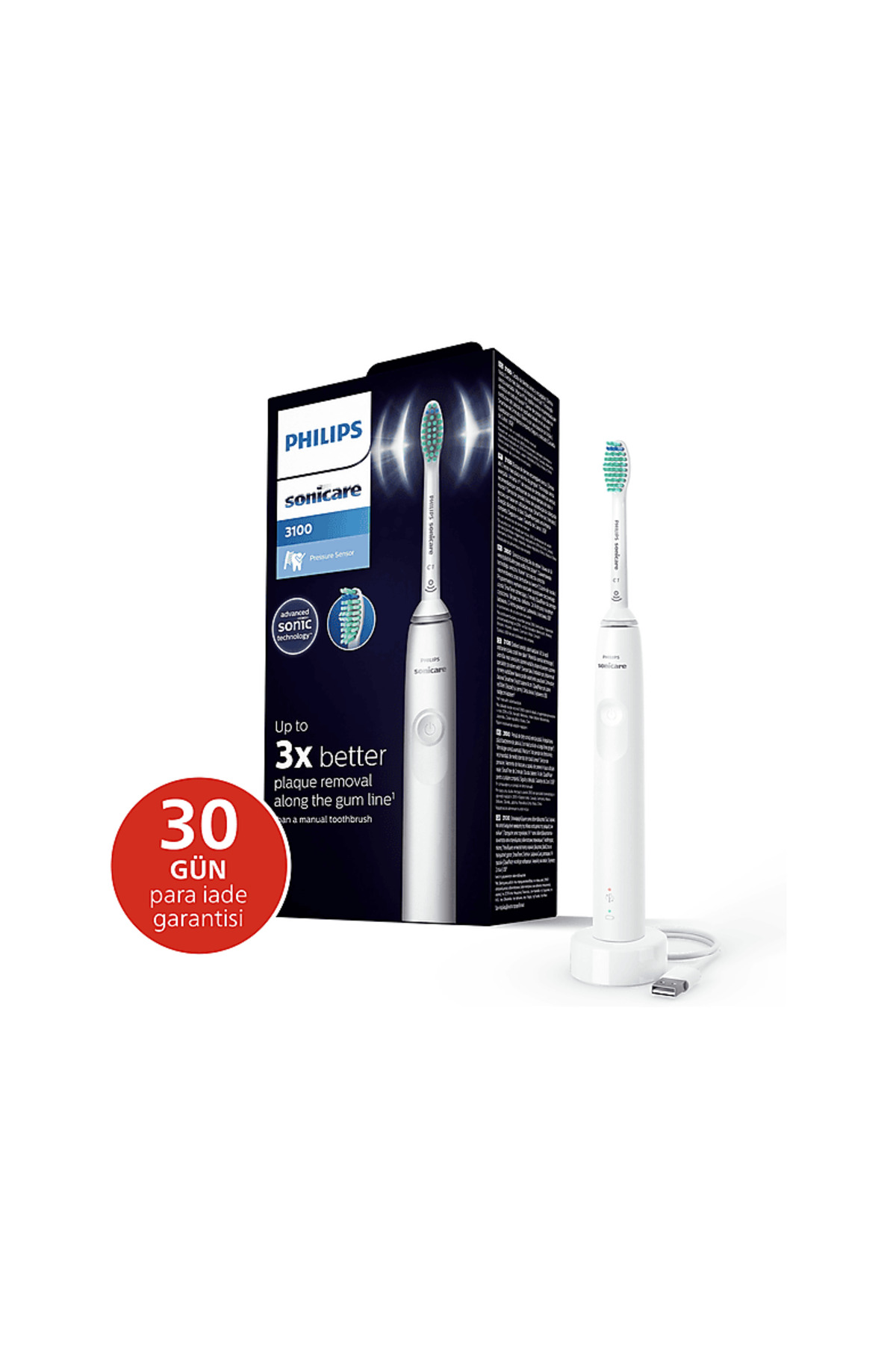 مسواک شارژی برقی SONICARE DIAMOND CLEAN سفید HX3671 13 اورجینال Philips