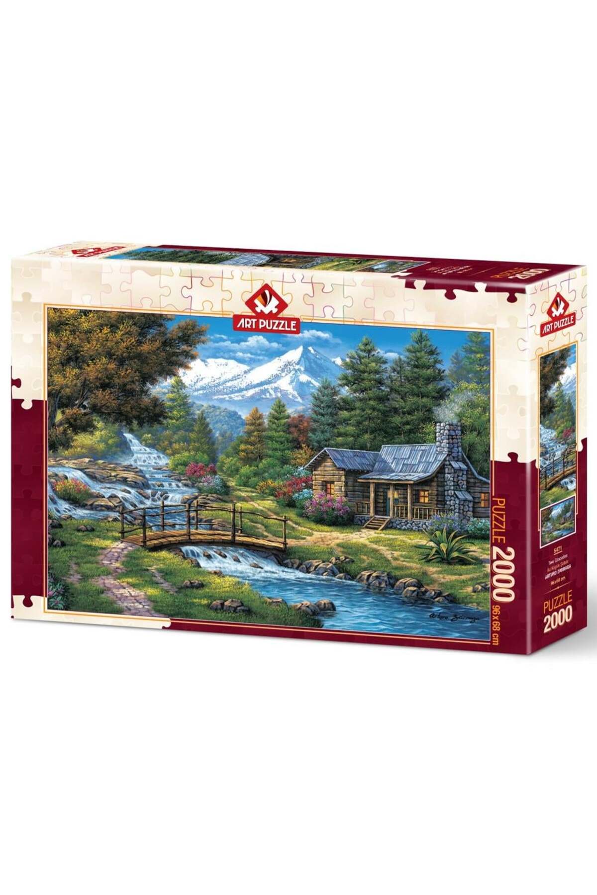 پازل 2000 قطعه دو آبشار ARTURO ZARRAGA اورجینال ارت Art Puzzle