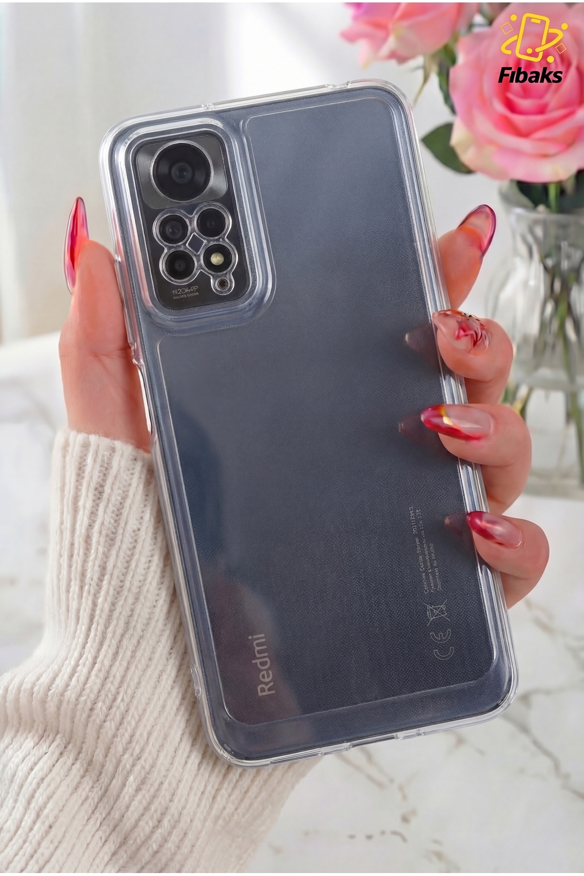 کاور و قاب دوربین REDMI NOTE 11 PRO &amp; 12 4G CASE PROTECTED سیلیکون نرم شفاف انعطاف پذیر فیبکس Fibaks