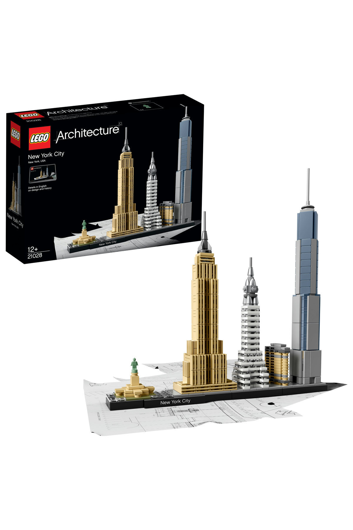 LEGO مجموعه ساختمان‌سازی شهر نیویورک 21028 برای بزرگسالان (598 تکه)