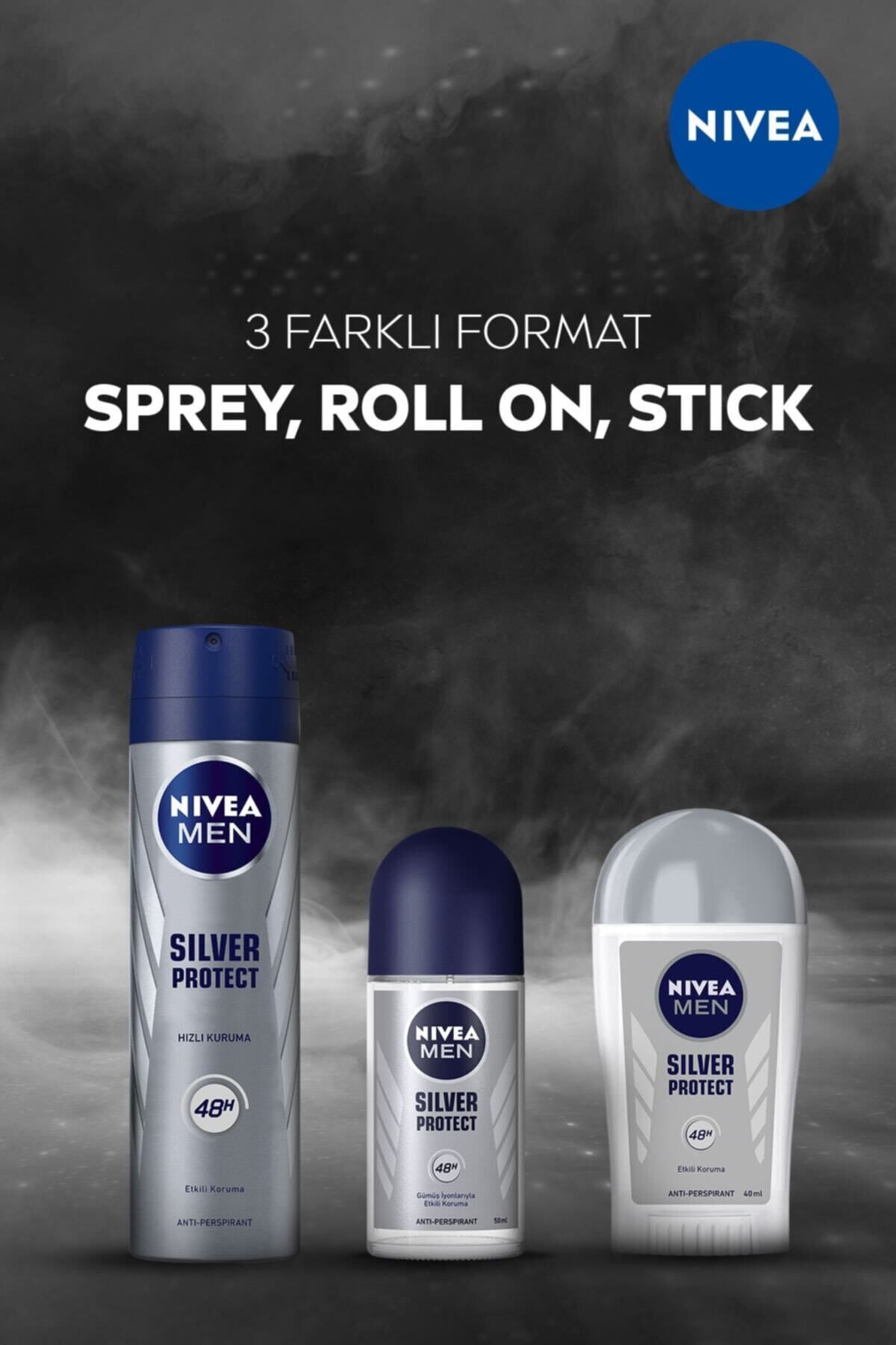 NIVEA ضد تعریق مردانه با قلموی نقره ای محافظت کننده 48 ساعته نیویا