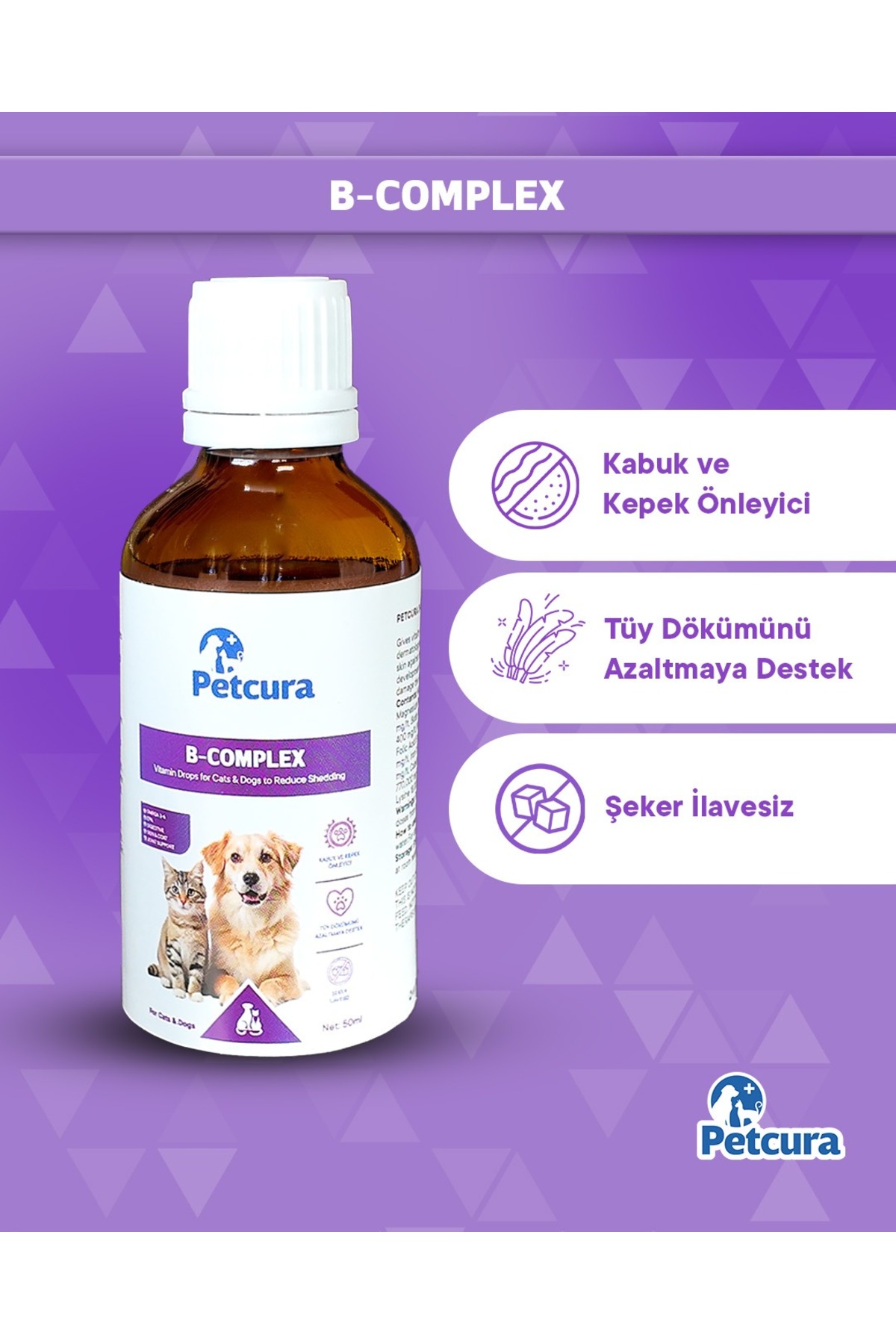 مجموعه سه‌تایی مکمل حیوانات خانگی پت‌کورا PETCURA، مدل EDS-01