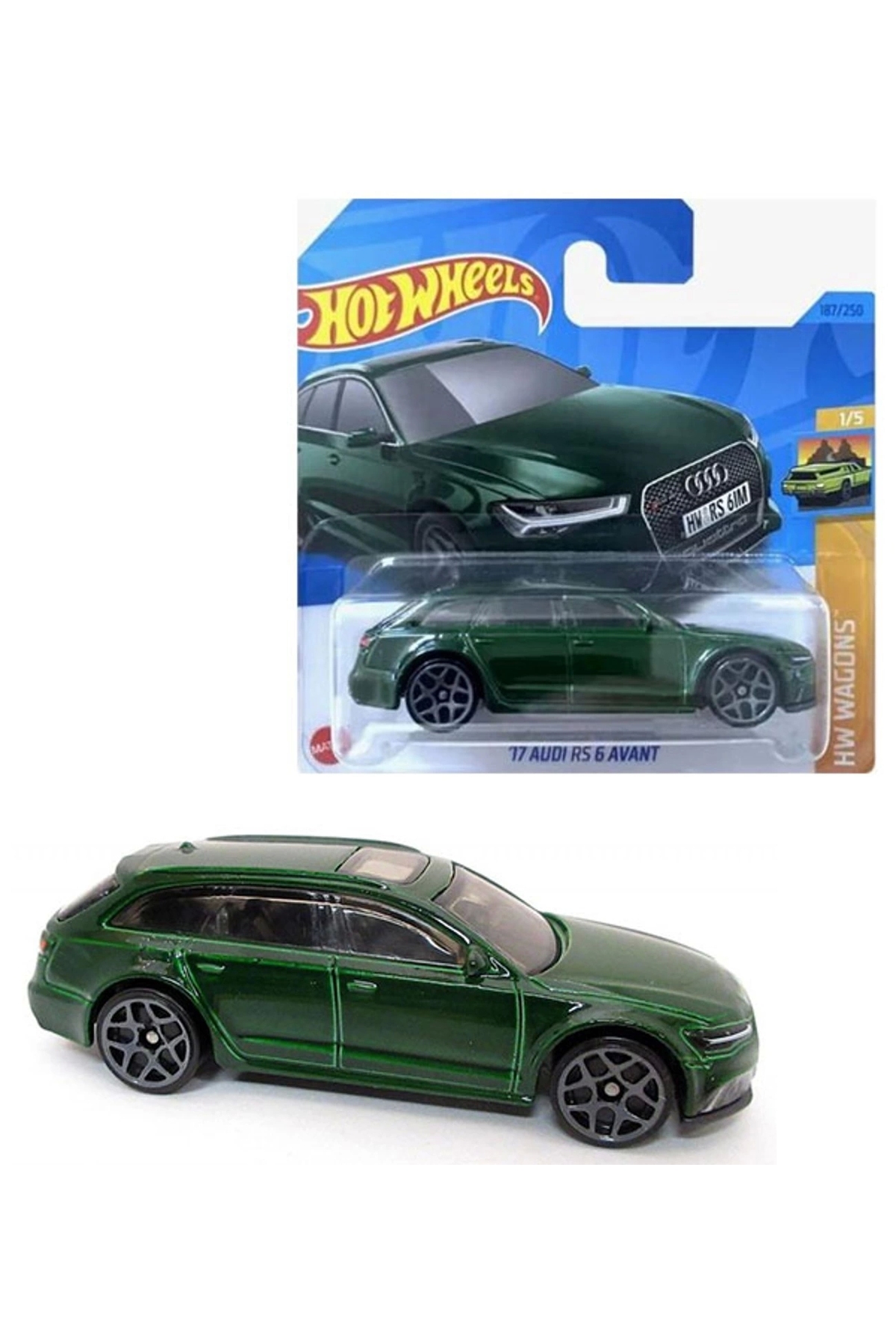 ماشین اسباب بازی HOTWHEELS SINGLE CARS 17 AUDI RS 6 AVANT HKH69 هات ویلز اورجینال HOT WHEELS