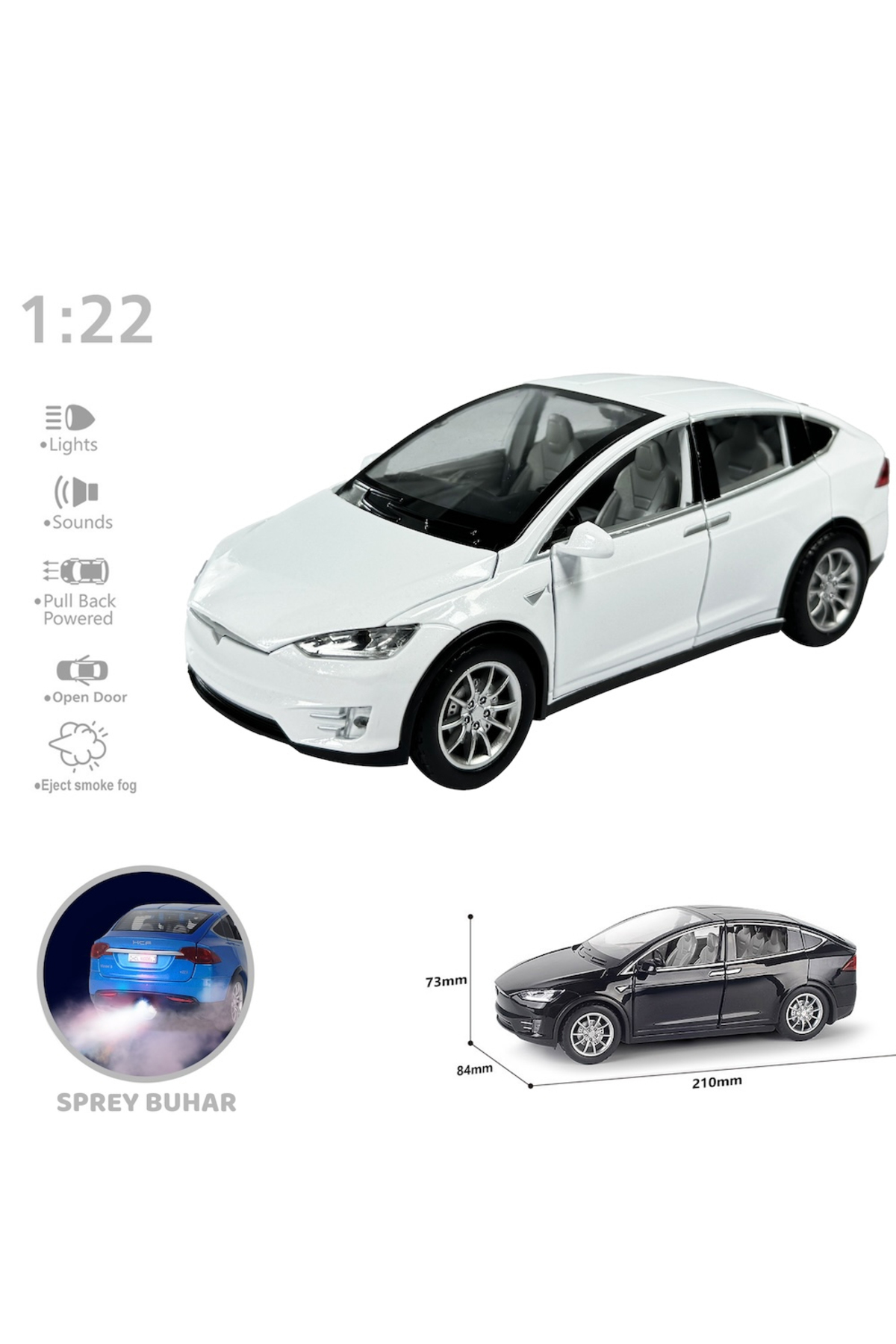 اسباب بازی های فیگور دیگر VARDEM TOY PULL AND DROP 1:22 STEAM TSL CAR WITH SOUND LIGHT VRD HCL 511A ترکیب رنگ 1 قطعه Genel Markalar