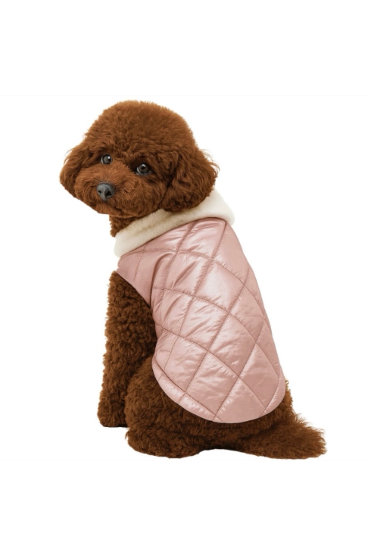 جلیقه پافر سگ ولورا پت‌شاپ Velora Pet Shop، صورتی پودری، مدل PDR-123