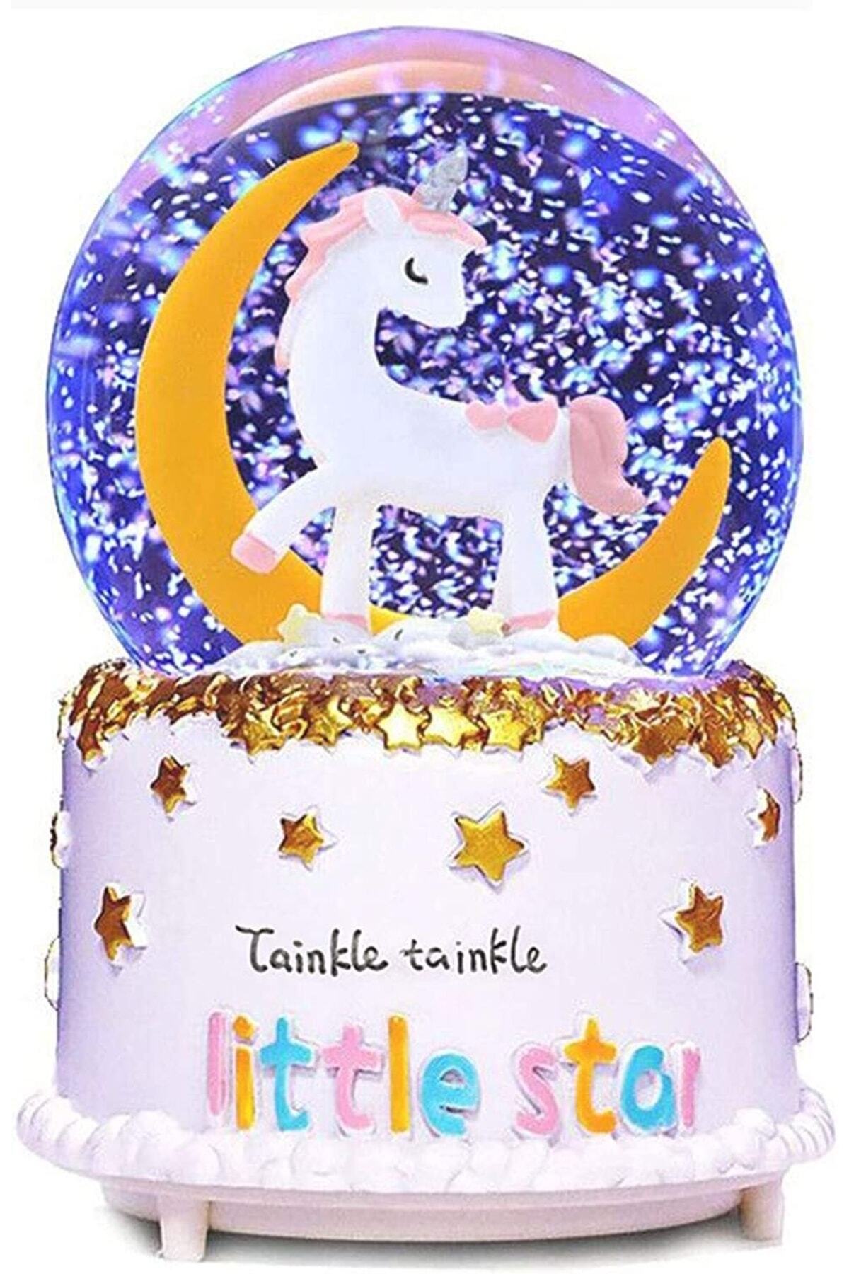 گوی برفی تکشاخ ماه شکل SNOW GLOBE E از ترکیه DEMPOWER