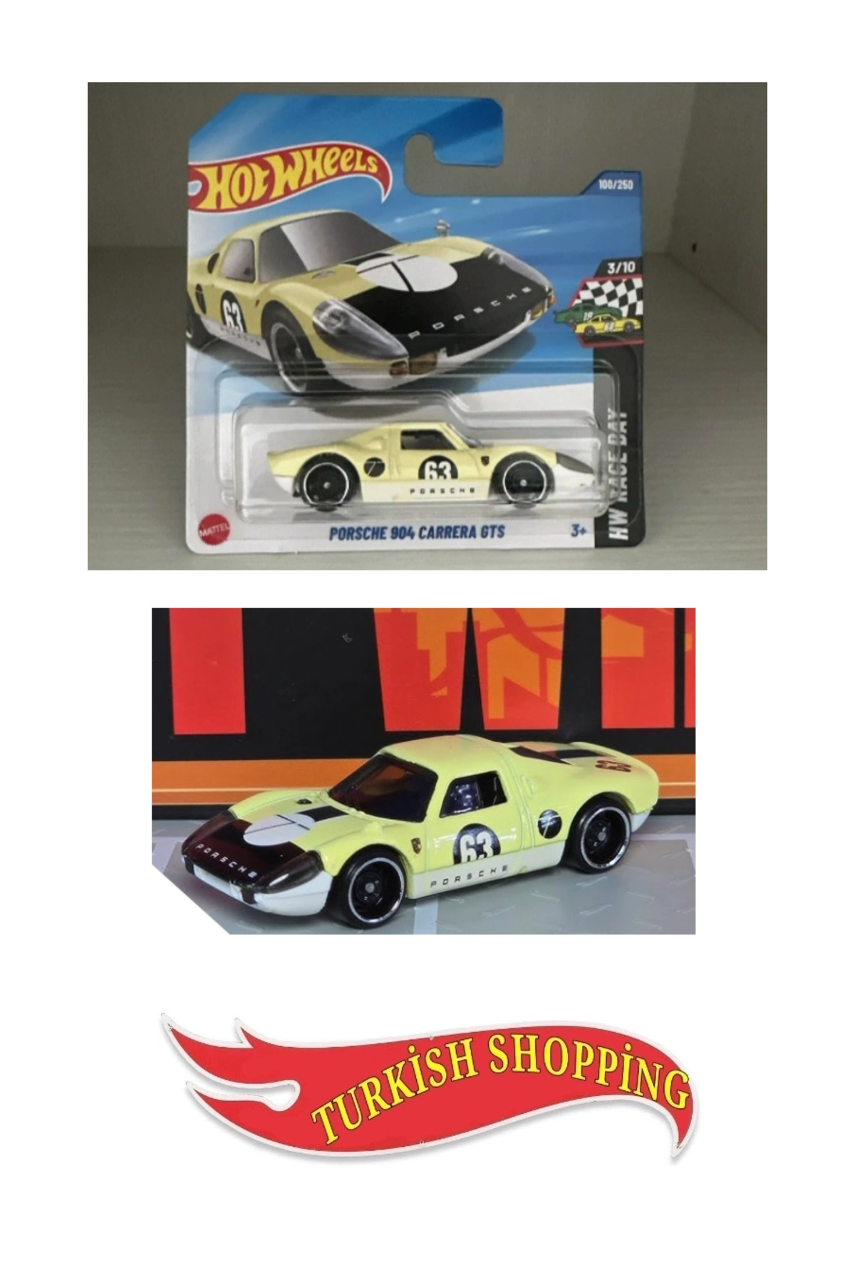 ماشین اسباب بازی کیس پورشه کاررا 904 GTS 2025 از ترکیه HOT WHEELS