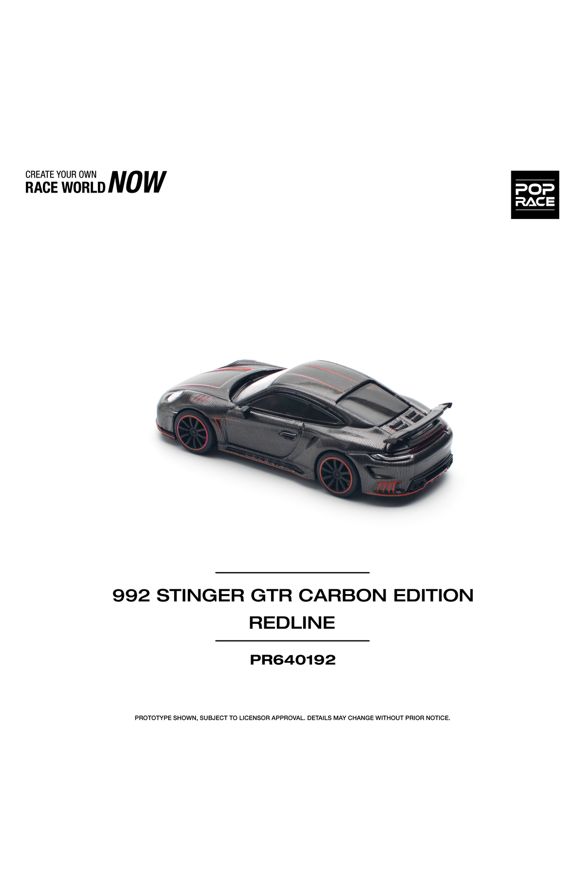 ماشین اسباب بازی :64 992 STINGER GTR CARBON EDITION REDLINE – PATTERNED DIECAST MODEL CAR pop race 1
