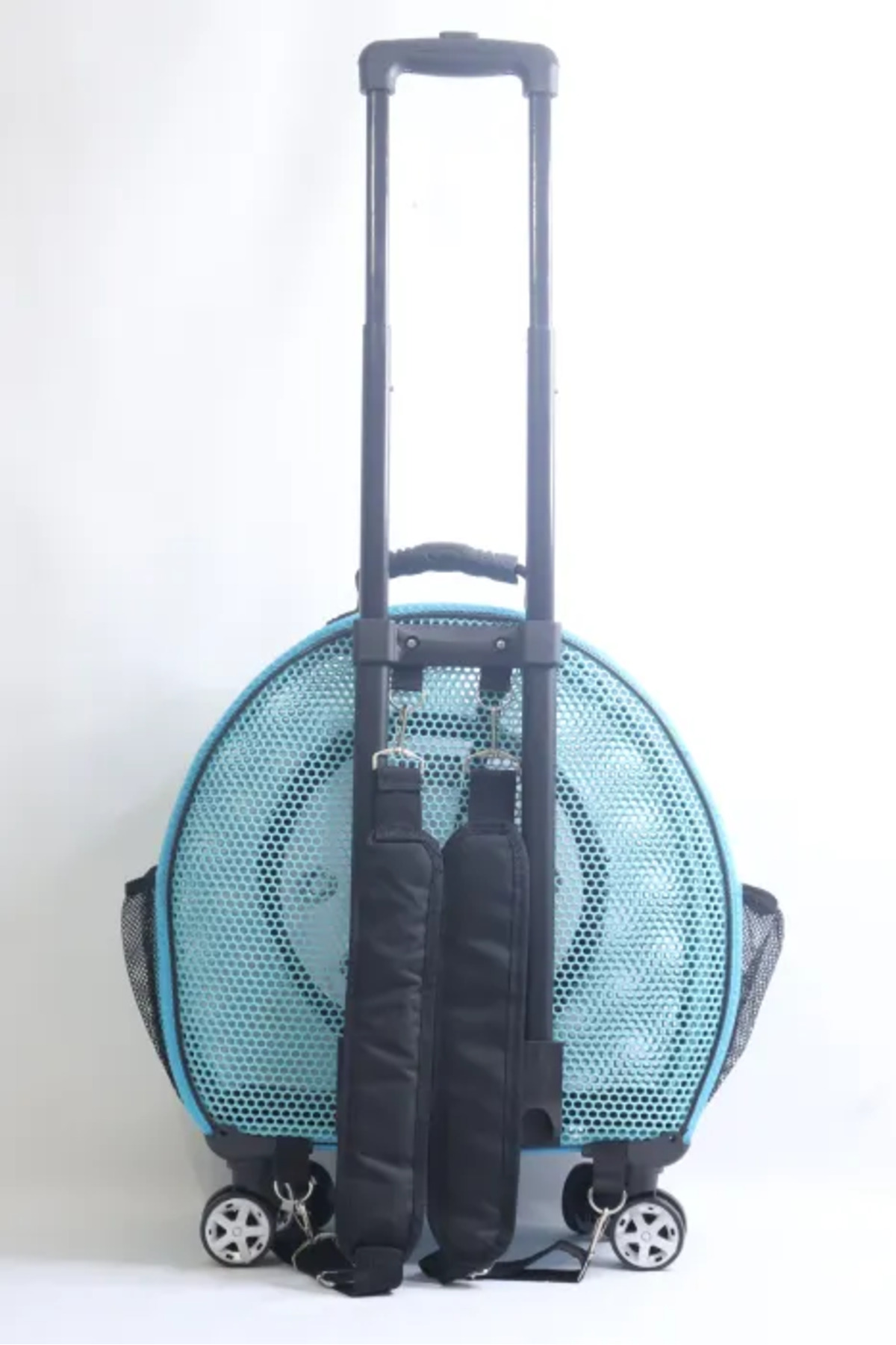 کیف حمل چرخ‌دار گربه و سگ، سایز کوچک، مدل DİAMOND، کد DİA011، فیروزه‌ای، میگنو Migno