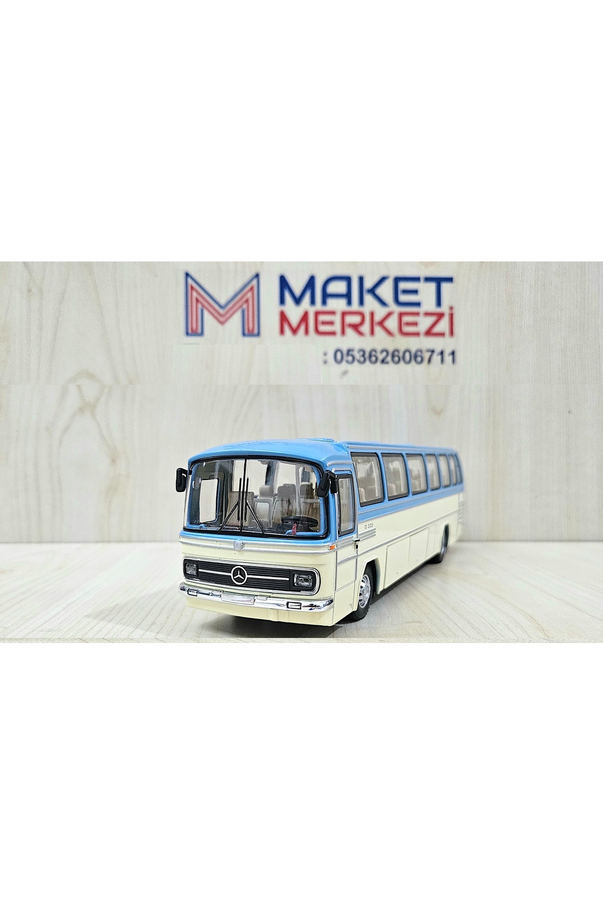 مدل خودرو اتوبوس مرسدس بنز O302 فلزی آبی 25 سانتی متری 1 43 اورجینال Maket