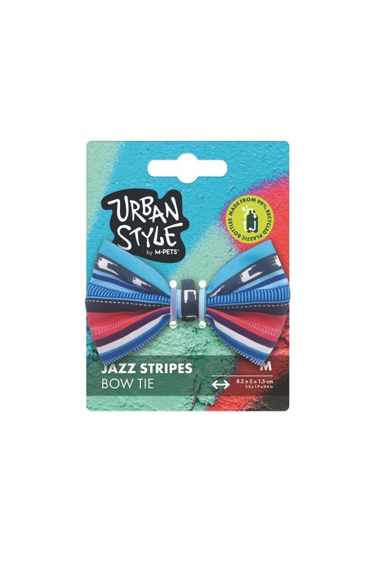 پاپیون حیوانات خانگی ام‌پتس M-PETS مدل Urban Style Jazz Stripes 60800599، سایز M، چندرنگ