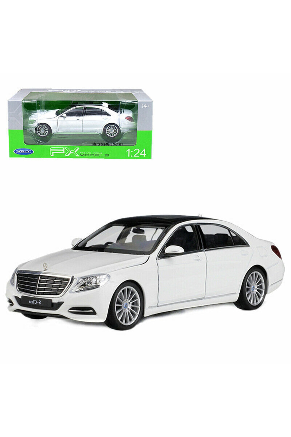 مدل خودرو مرسدس بنز S کلاس سفید 1:24 EXECUTIVE CAR CLASS اورجینال Genel Markalar
