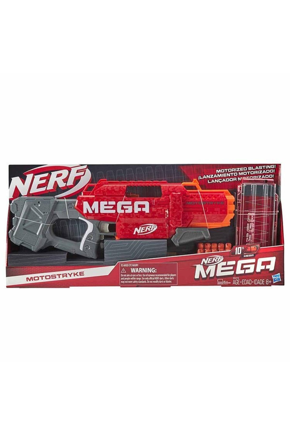 تفنگ های اسباب بازی و آب MEGA MOTOSTRYKE 10 DARTS E6474 SCNTOYS ORIGINAL نرف اورجینال Nerf