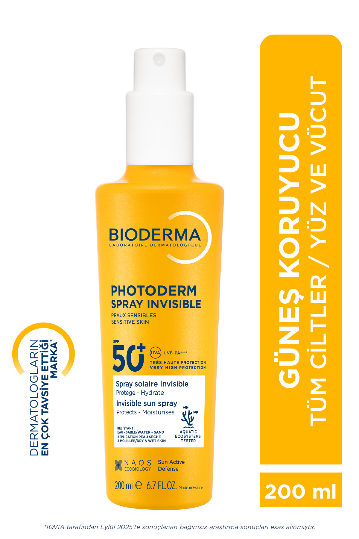 Bioderma اسپری ضدآفتاب با SPF50 + و کرم ضدآفتاب با حفاظت بالا برای همه انواع پوست 200 میلی لیتر