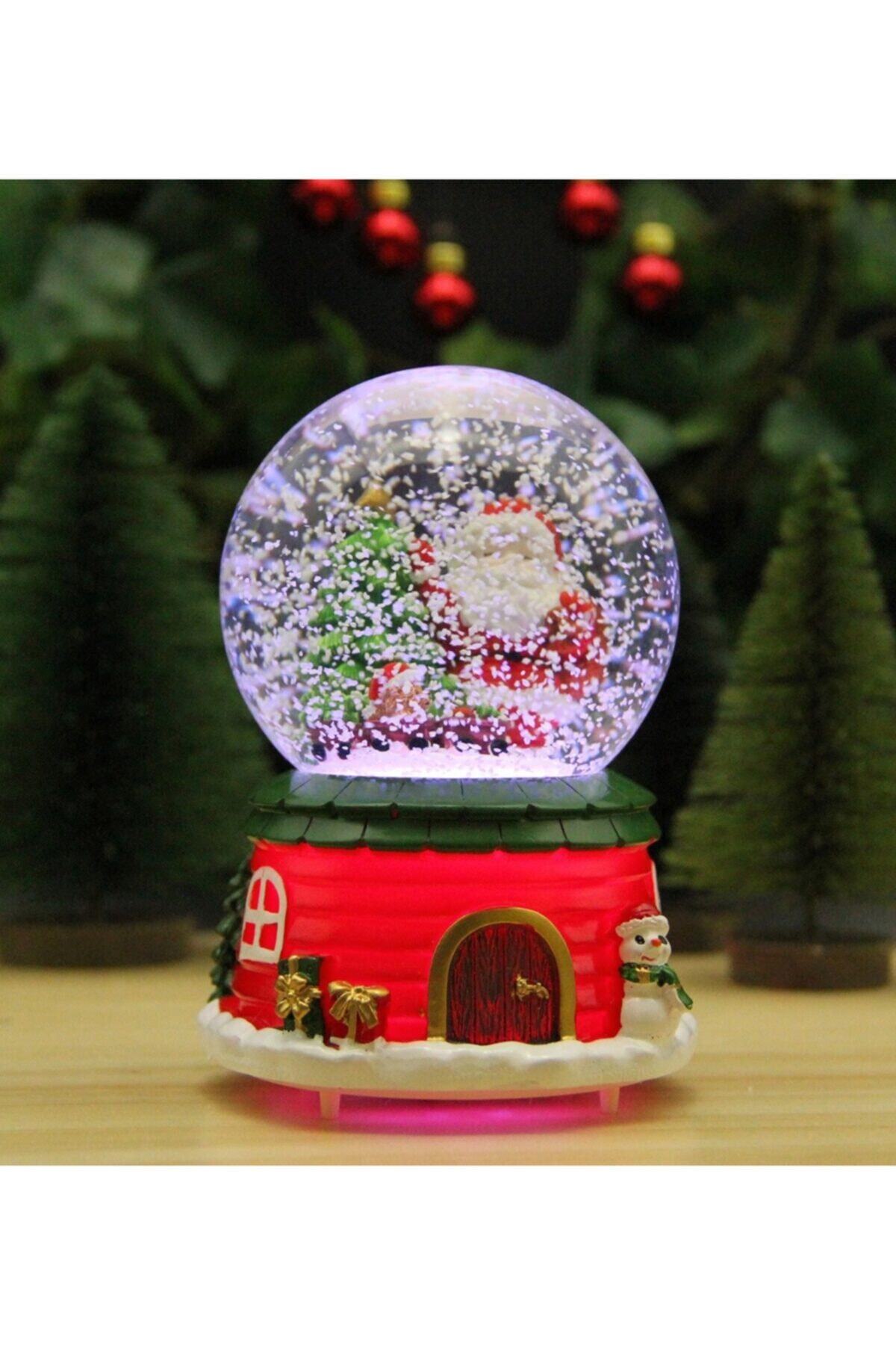 گوی برفی کریسمس سال نو SNOW GLOBE با چراغ و موسیقی بابا نوئل قطار از ترکیه HEDİYEBİZİZ