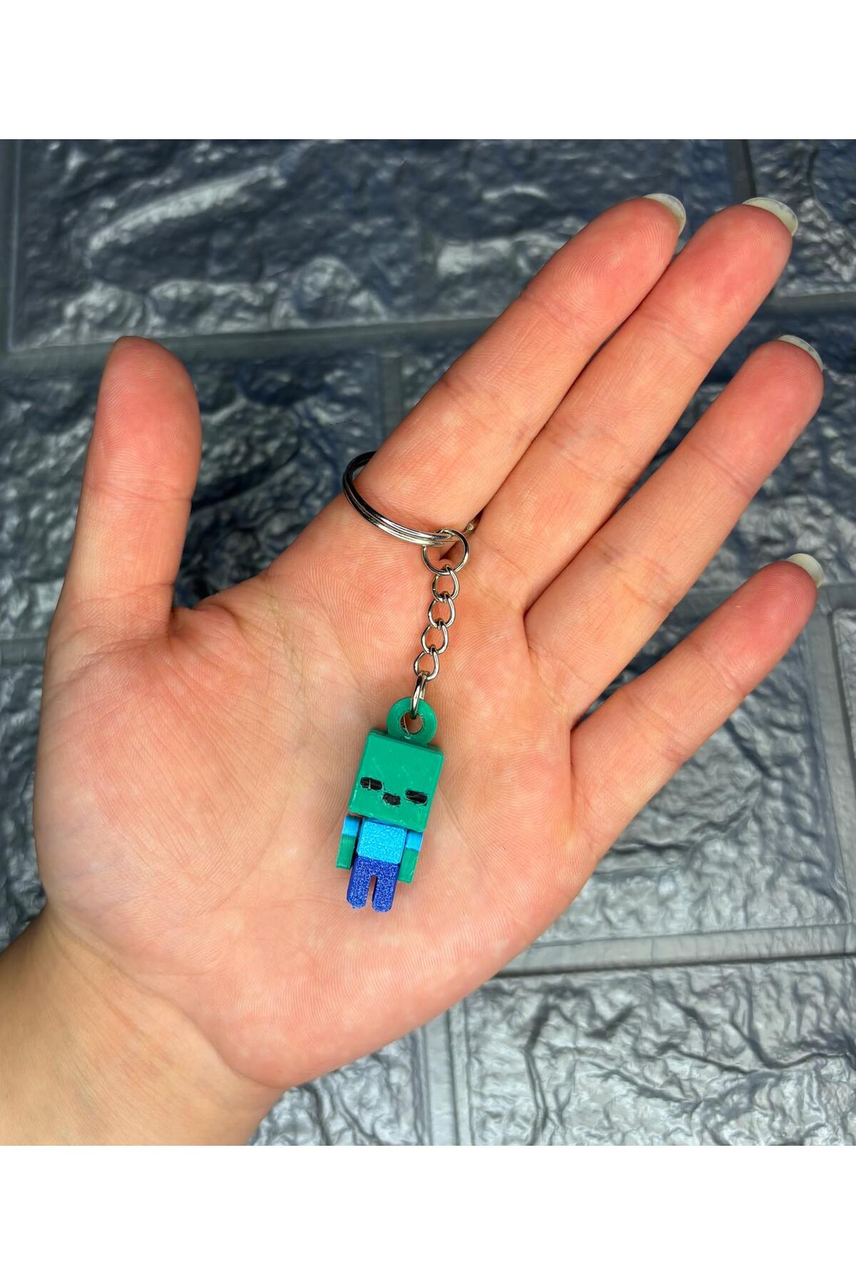 MINECRAFT ZOMBIE KEYCHAIN اورجینال 3boyutcraft