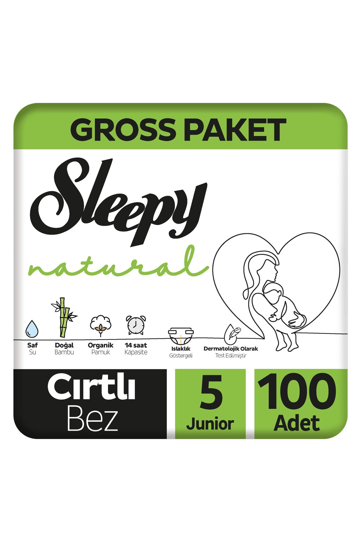 پوشک بچه طبیعی گروس جونیور سایز 5 100 عدد اورجینال Sleepy