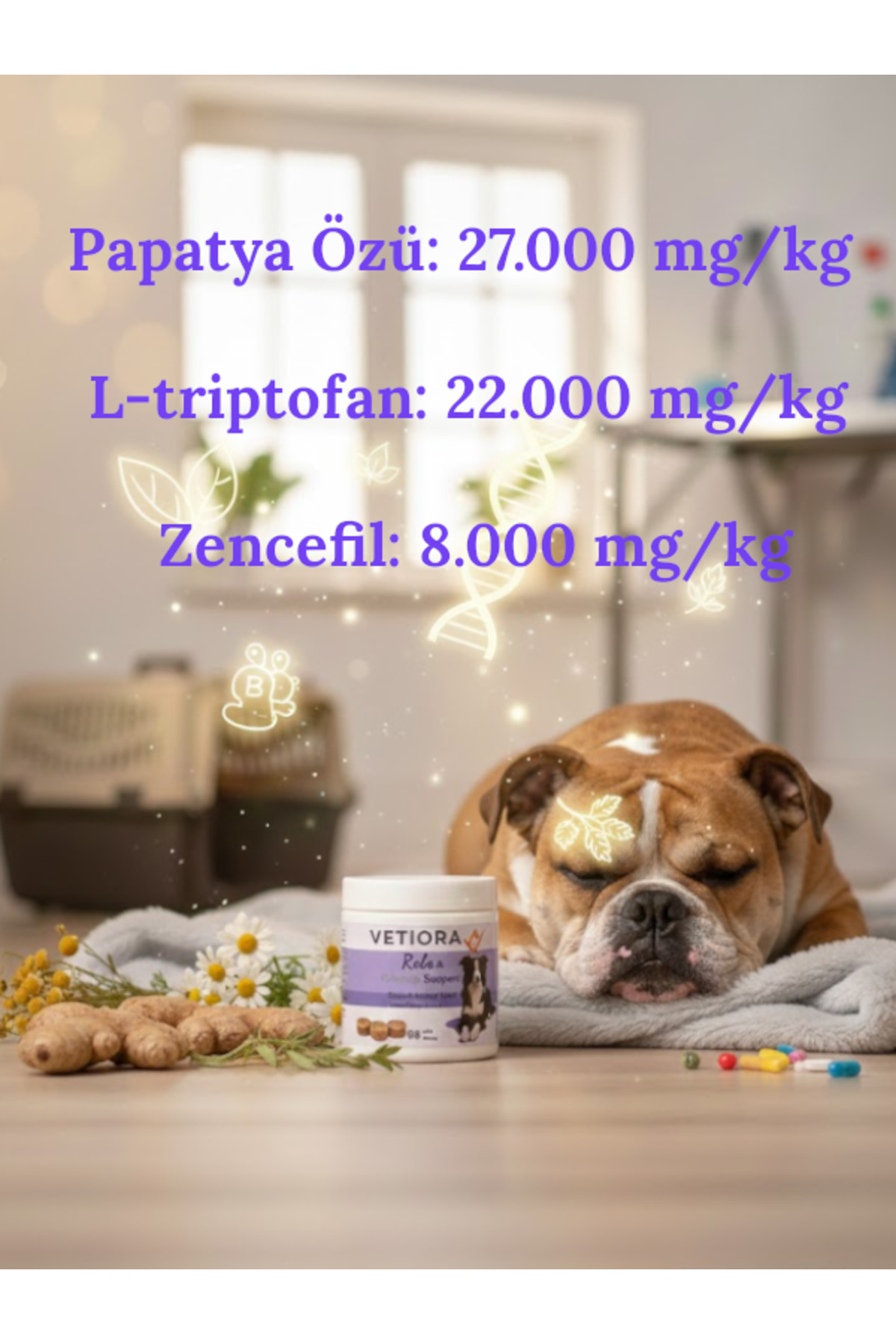 تشویقی آرامش‌بخش سگ وتیورا VETIORA Relaxfordog با طعم گوشت بره، ۱۵۰ گرم