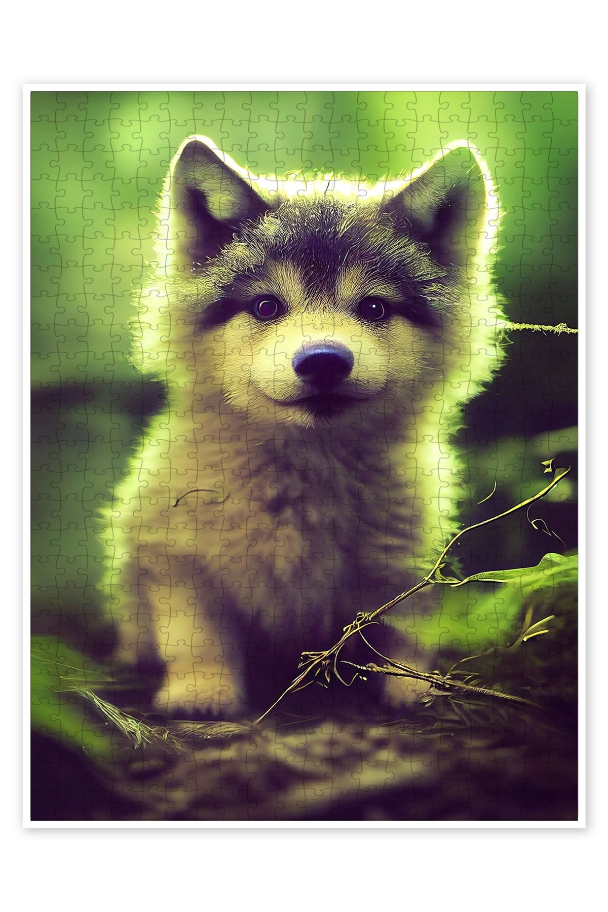 پازل اره منبت کاری مویی 500 تکه BABY WOLF با تم حیوانات شاد برای کودکان از ترکیه Jeronkarji