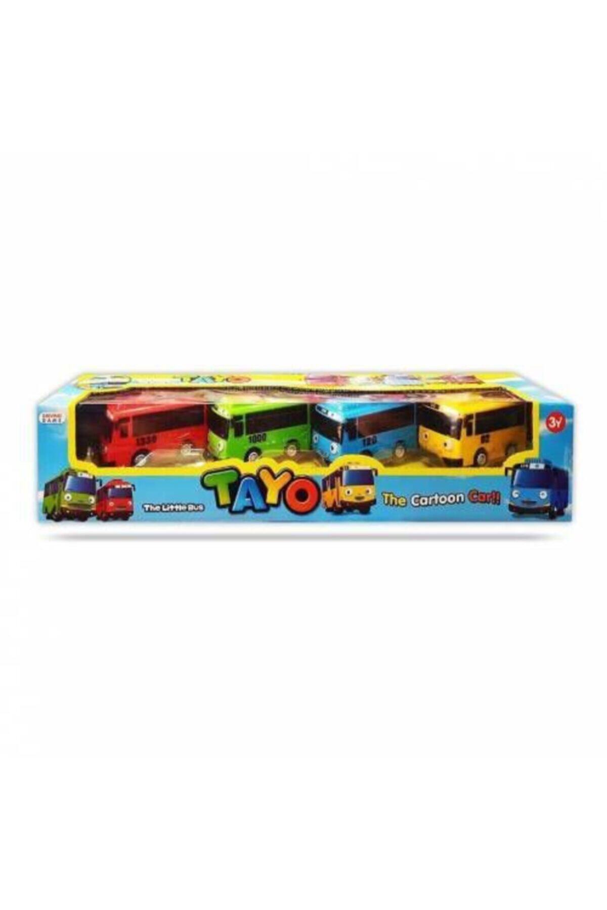 ماشین اسباب بازی SCNTOYS TOY TAYO BUSES 4 تکه اتوبوس تایو GANI ROGI LANI BUS TAYOBUS Can Ali Toys
