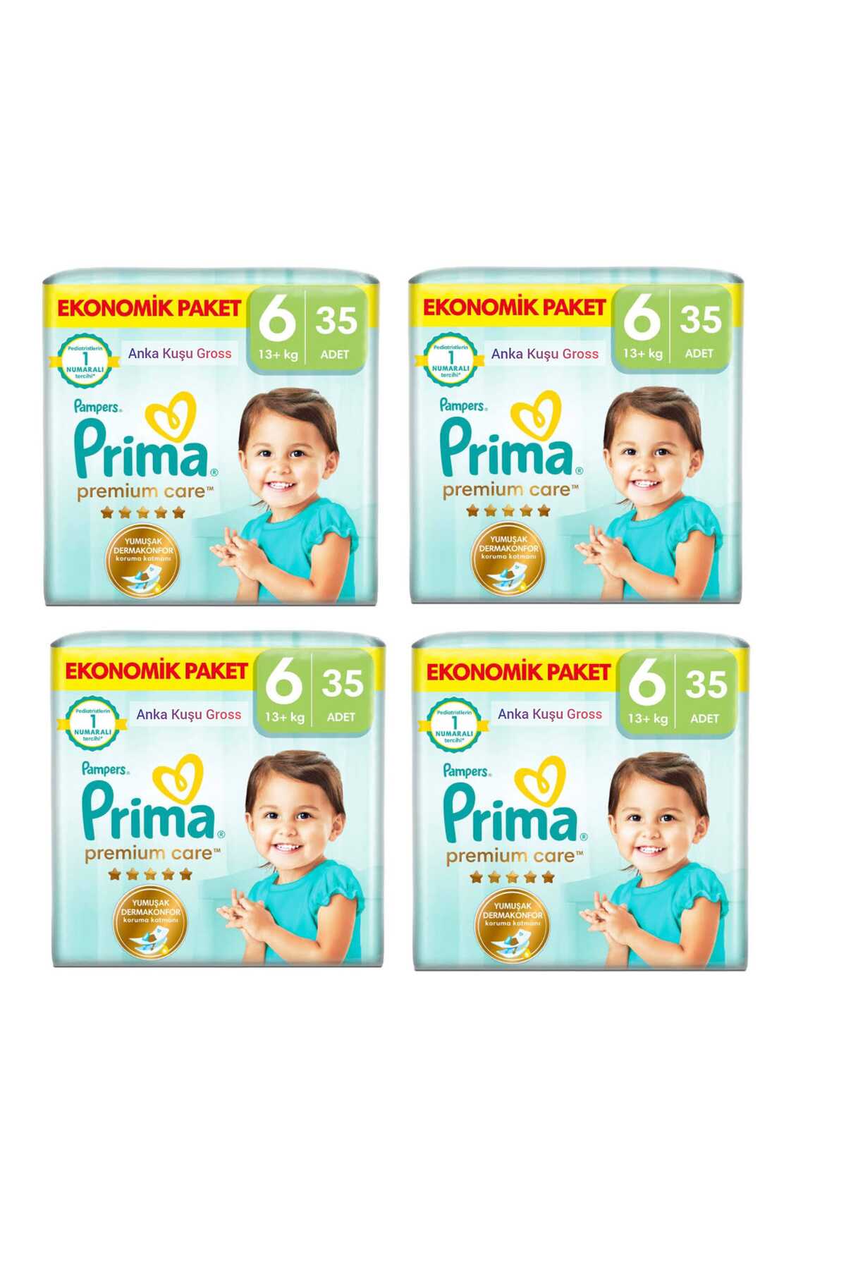 پوشک بچه کودک پرمیوم کر 6 شماره 140 تیکه اورجینال Prima