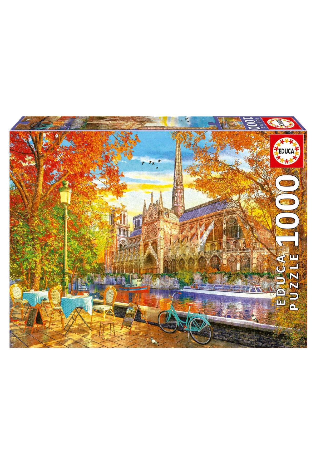 پازل EDUCA 1000 PIECE NOTRE DAME VIEW IN AUTUMN PUZZLE 19936 از ترکیه Educa Puzzle