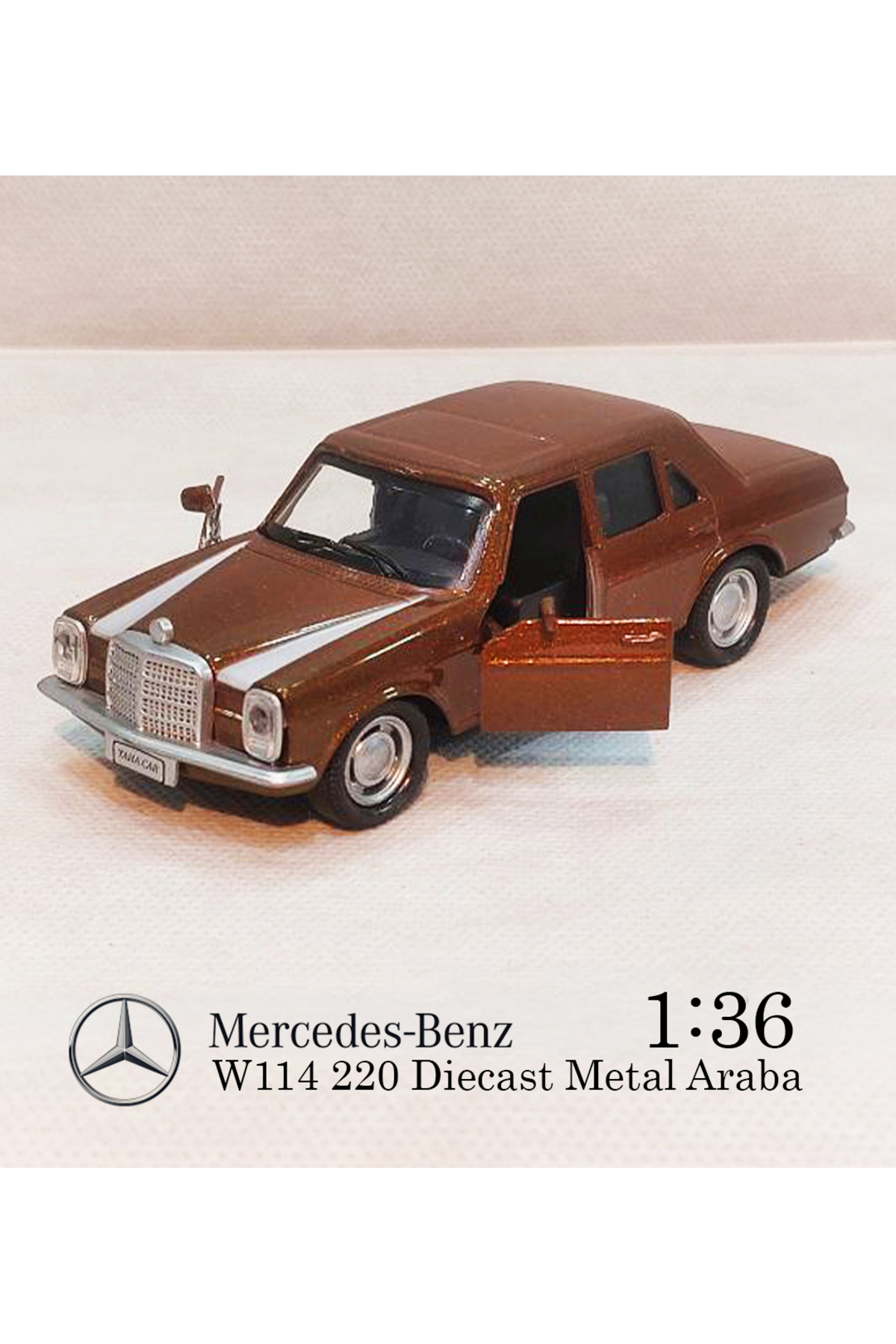 مدل خودرو بنز W114 | مجموعه 4 تایی ماشین های فلزی کش و رها DIECAST 1:36 12CM بررسی DROP جستجو اورجینال Mercedes