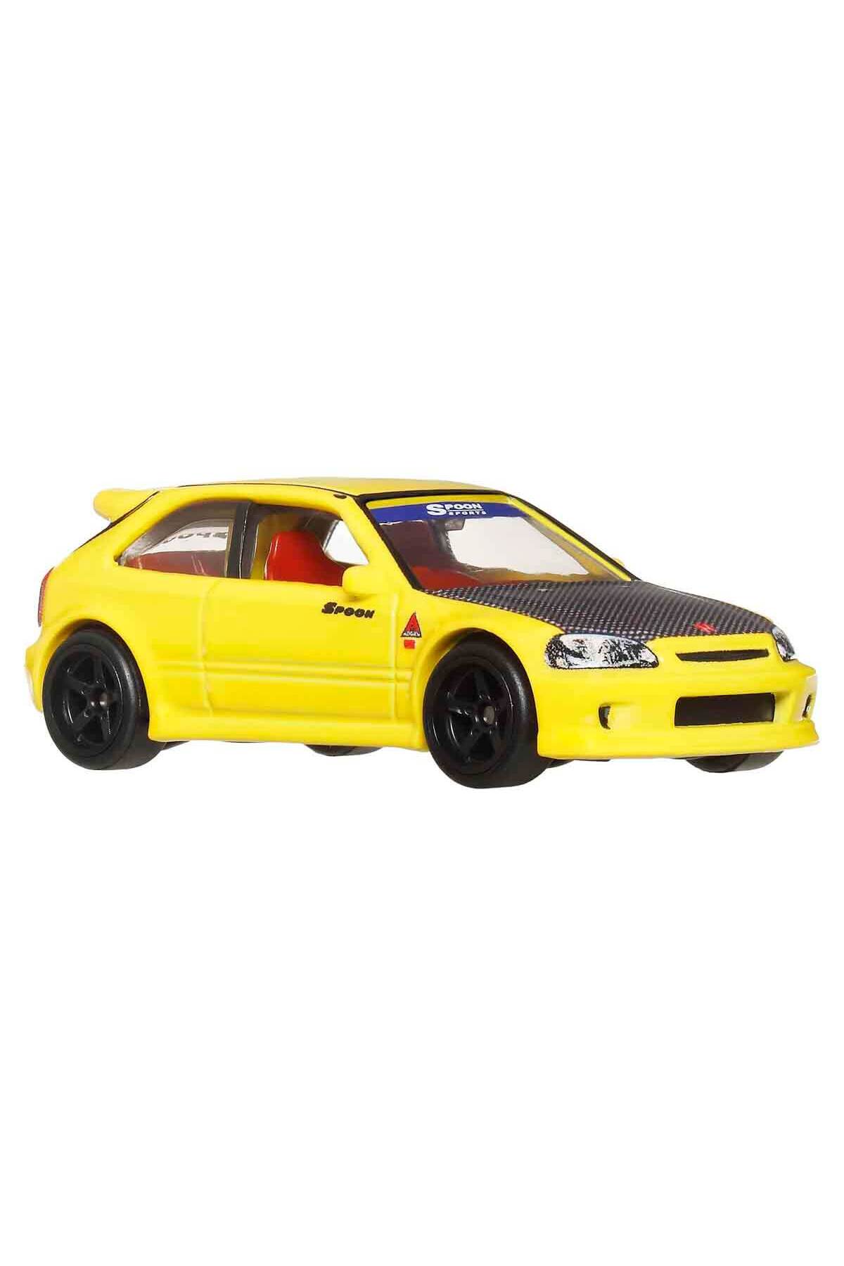 ماشین اسباب بازی 1:64 WHEELS HOT PREMIUM CAR CURTURE 2 PACK HBL96 99 HONDA CIVIC TYPE R و هات ویلز اورجینال HOT WHEELS