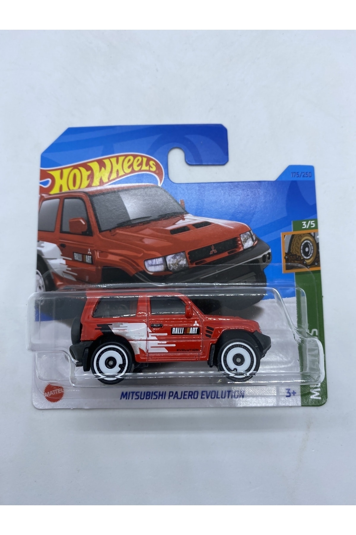 ماشین اسباب بازی MITSUBISHI PAJERO EVOLUTION قرمز هات ویلز اورجینال HOT WHEELS