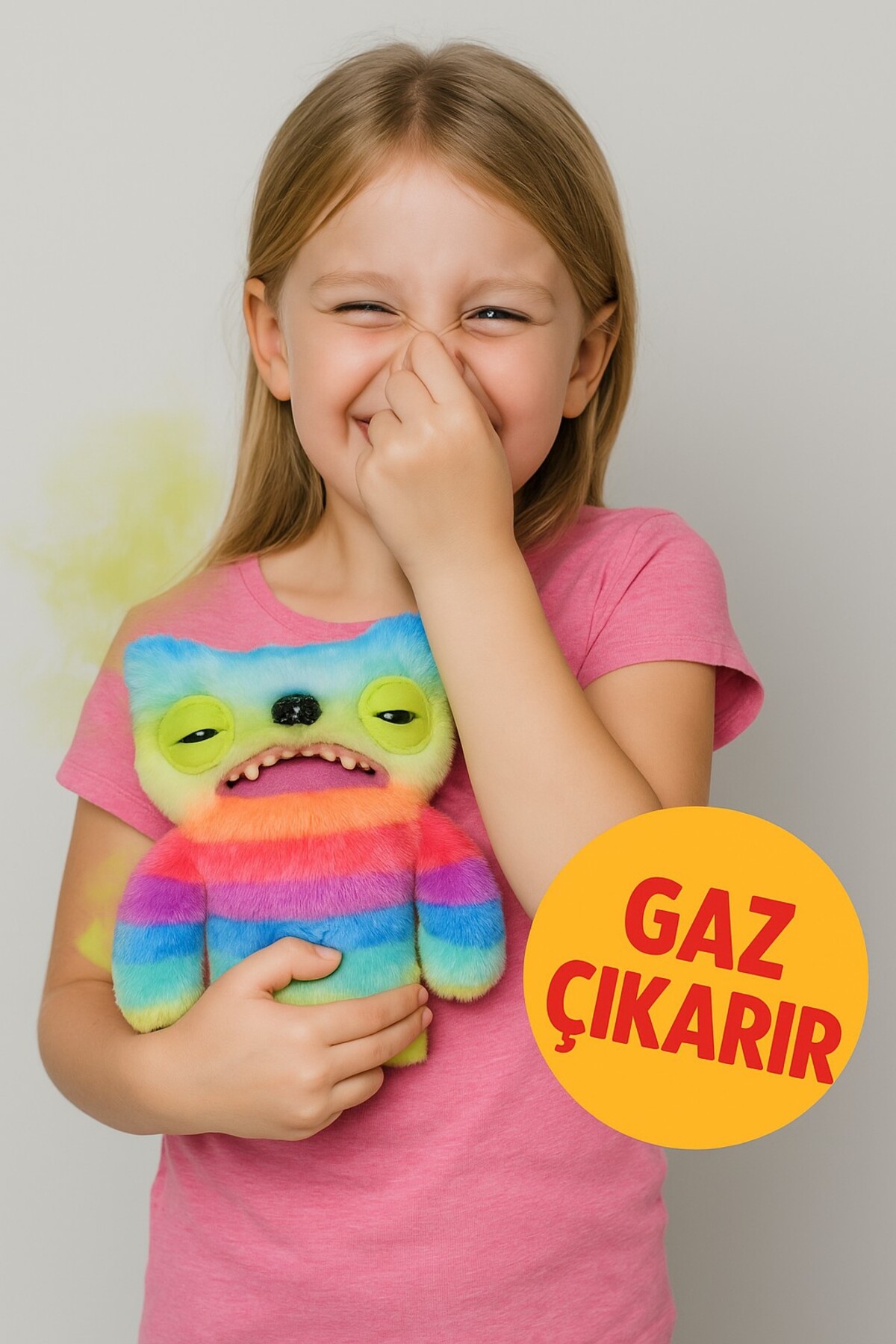 اسباب بازی های پشمی FARTING FUGGLER FACE WITH SOUND MOTION SENSOR FUNNY UGLY PUSH TOY WIDE EYED WEIRDO 22C TOYFEST