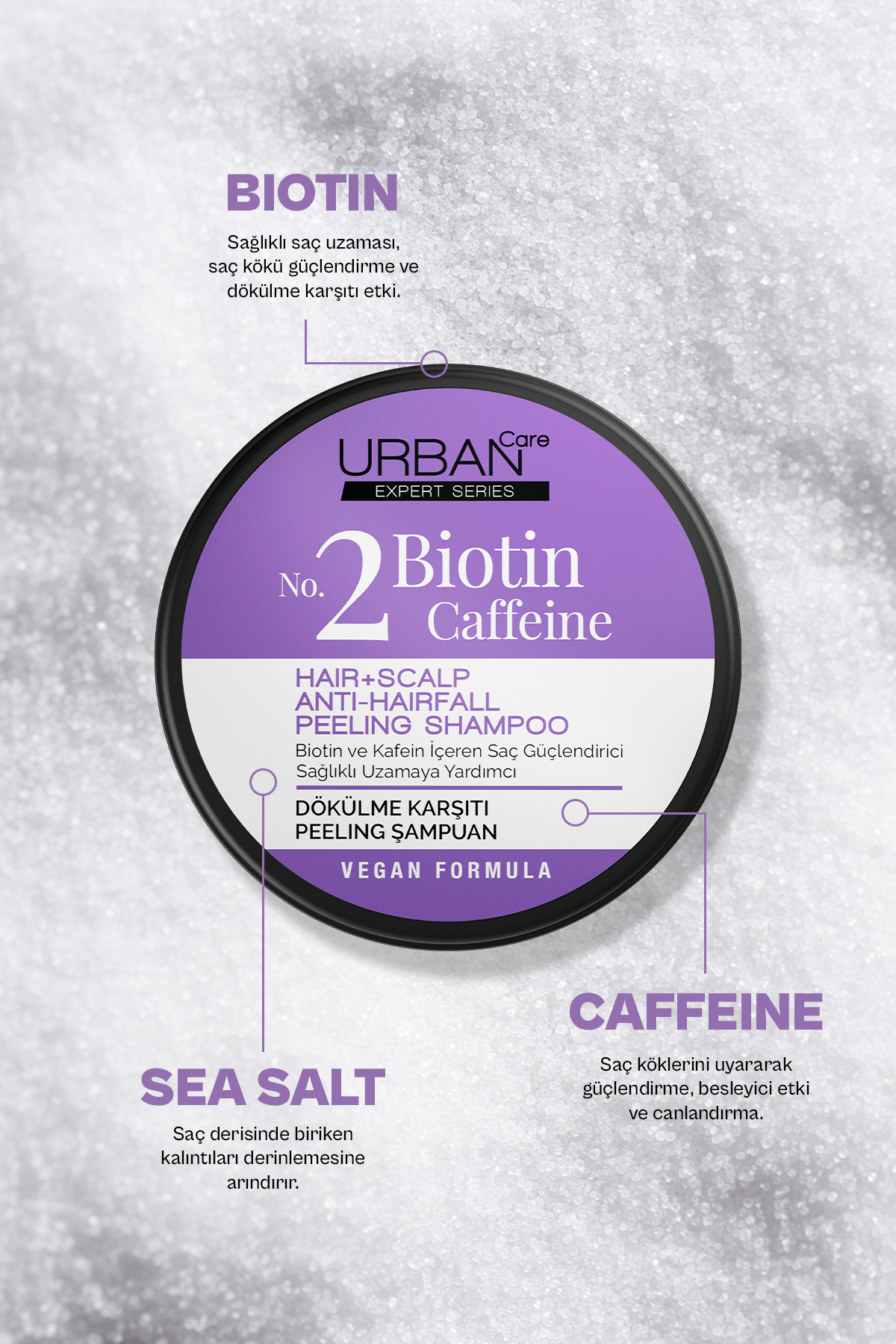 شامپو لایه بردار ضد ریزش بیوتین و کافئین - وگان - 200 میلی لیتر  اربن کر Urban Care
