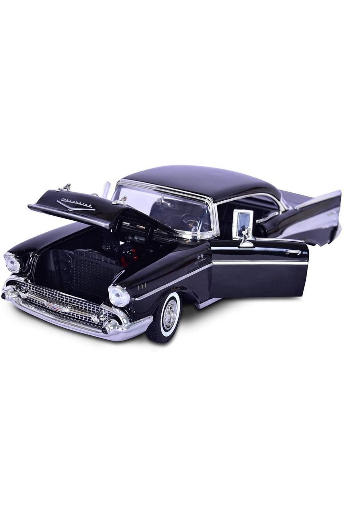 مدل خودرو ماشین موتورمکس 1957 CHEVY BEL AIR مشکی 1:18 اورجینال Motor Max