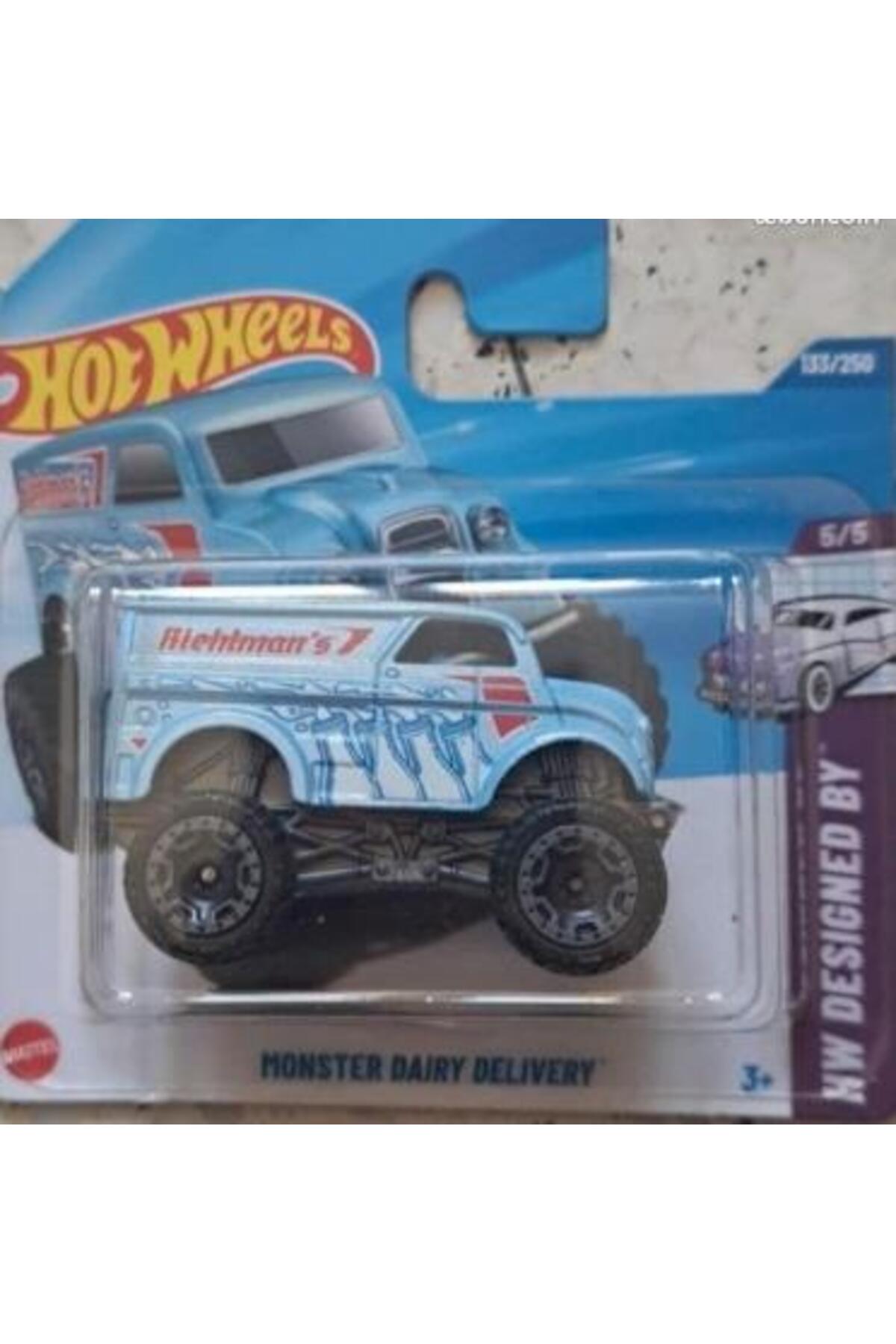 ماشین اسباب بازی تحویل شیر هیولا تک چرخ دستی HYX93 طراحی شده توسط از ترکیه HOT WHEELS
