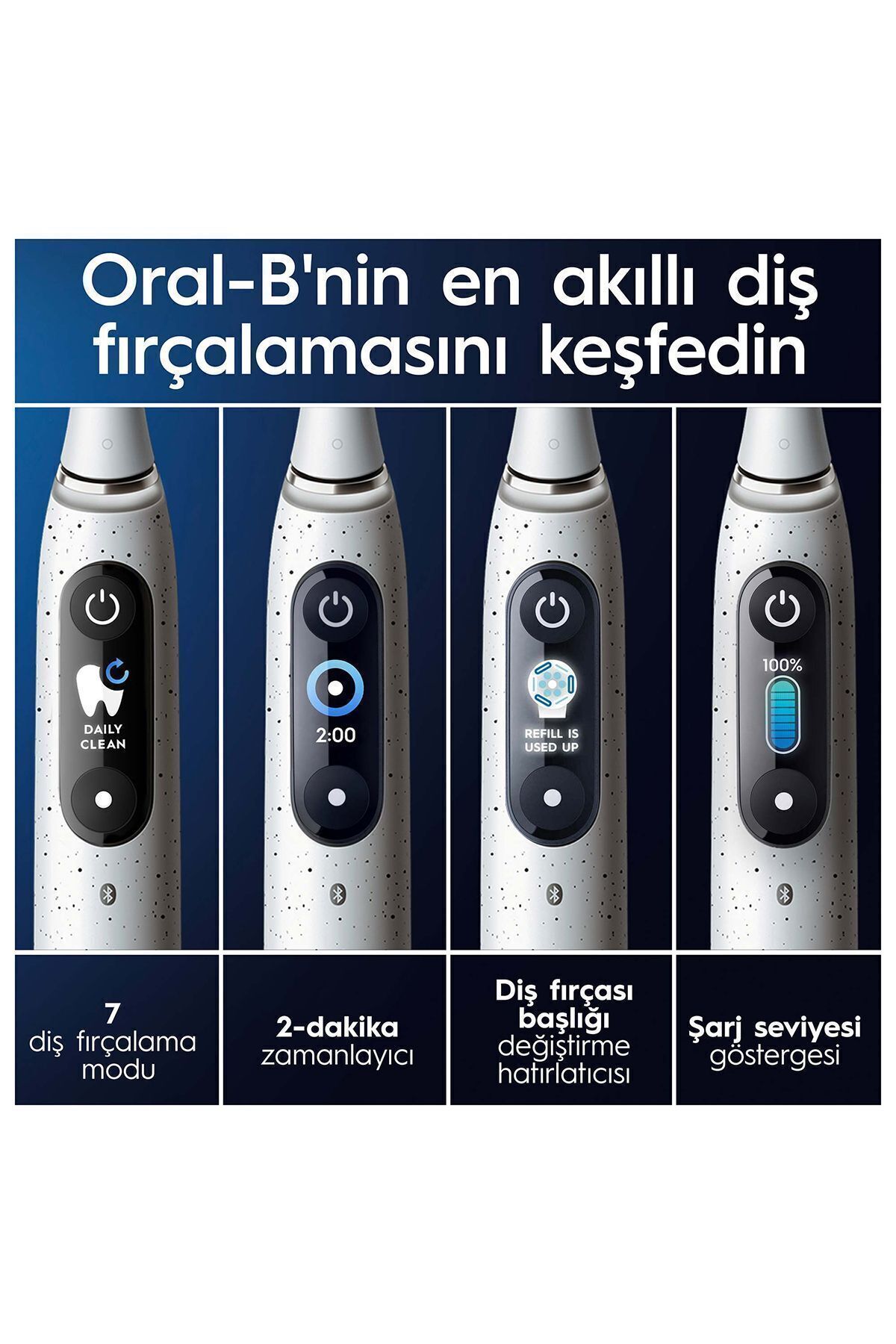 Oral-B مسواک شارژی IO 10 رنگ سفید ستاره‌ای