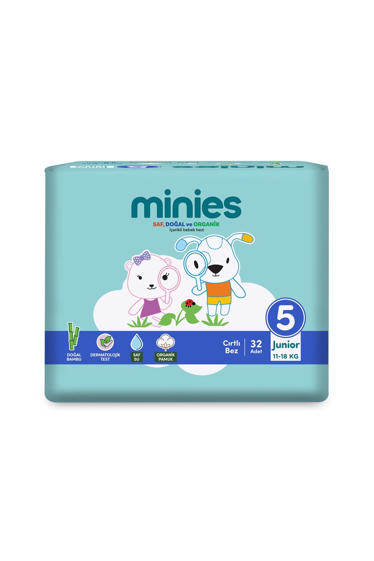 پوشک بچه جونیور 5 سایز 11 18 کیلویی 32 عدد اورجینال Minies